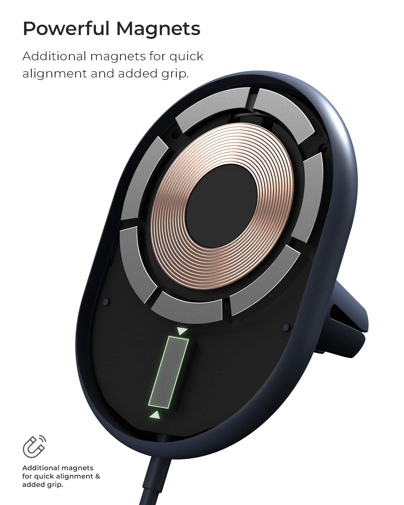 Iottie Velox Magnetic Wireless Charging Air Vent Car Phone Mount. Compatible With Magsafe Iphones Including Iphone 12/13/14/15 Series (Car Charger Included)