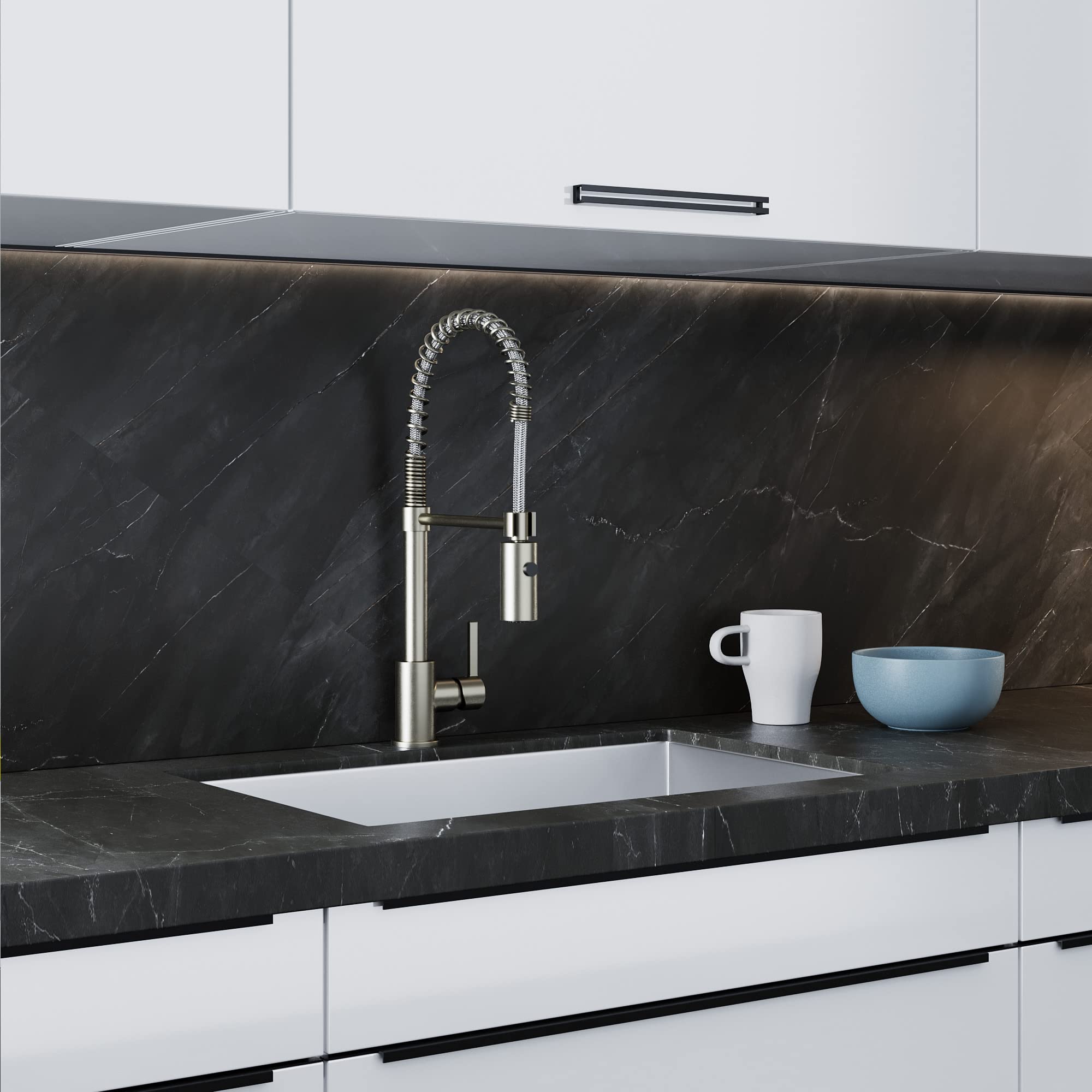 Dowell Kitchen & Bath Dowell Kitchen Faucet  Stainless Steel  Kitchen Faucet  Premium Quality High Arc Single Handle  Solid Brass Construction Ada Compliant-8002 006 02