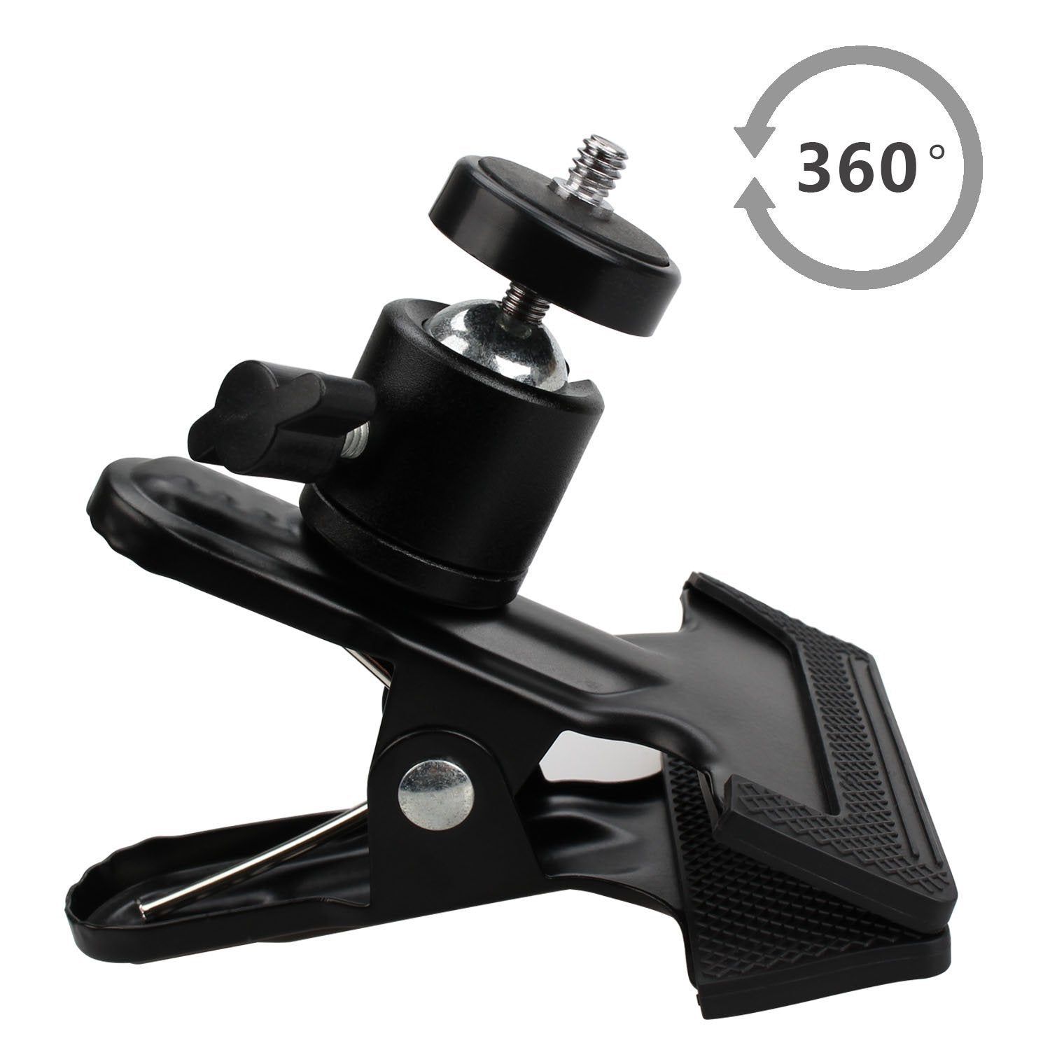 Supon Multi-Function Tripod Clip Clamp Flash Holder Mount With 360 Swivel Photography Ball-Head For Slr, Dslr, Video Cameras, Studio Backdrop