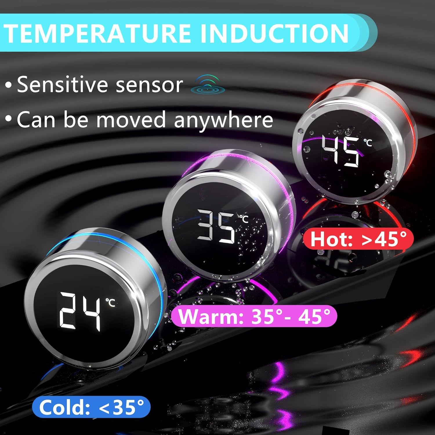 Jianianhua Touchless Kitchen Faucet Motion Sensor Smart Kitchen Sink Faucet With Pull Down Sprayer Commercial Modern Kitchen Faucets Matte Black Movable Sensor Faucet For Sink, Rv