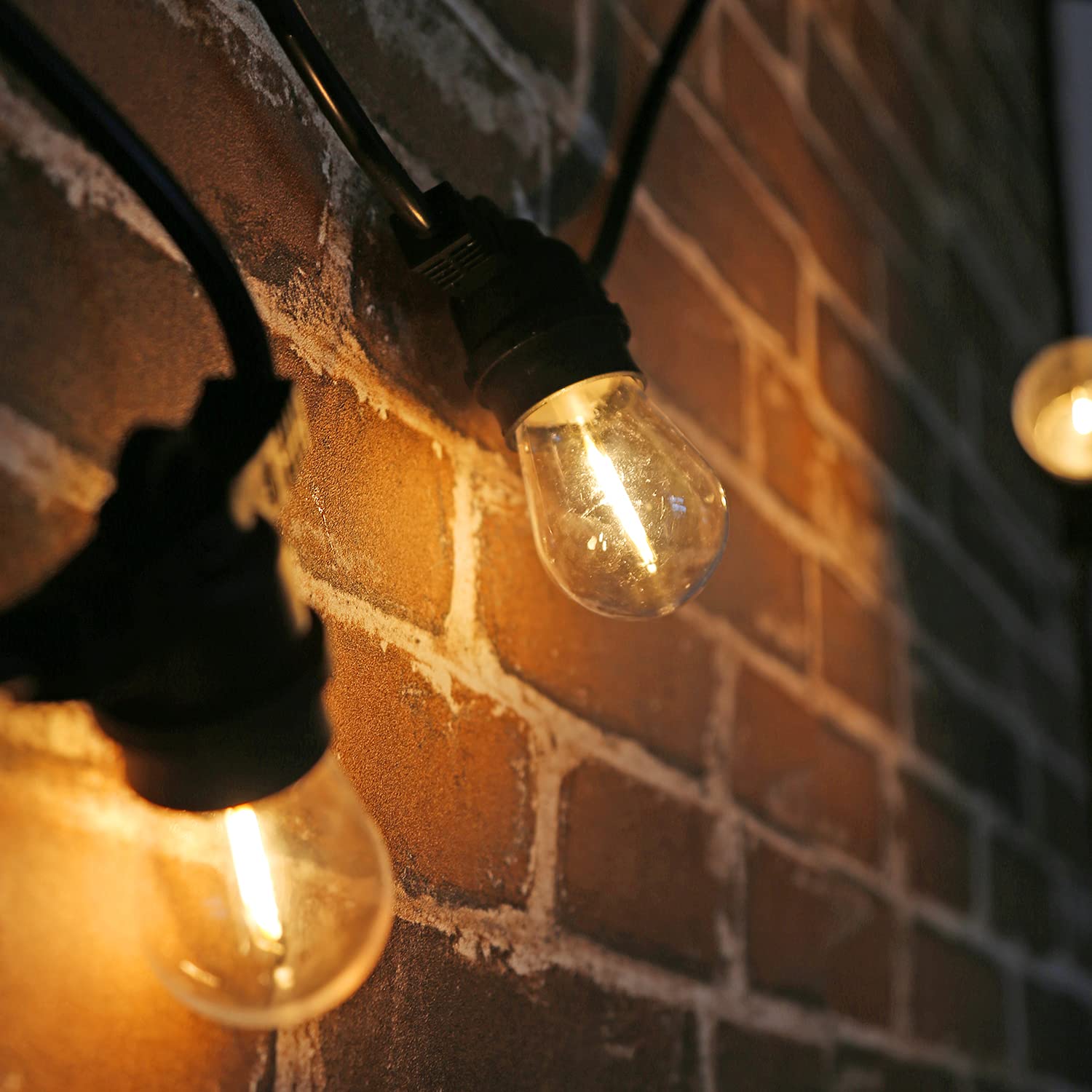 Clsetaic Shatterproof Led String Lights, Waterproof, Warm White 2200K, 70Lm, E26 Base - 15 Pack