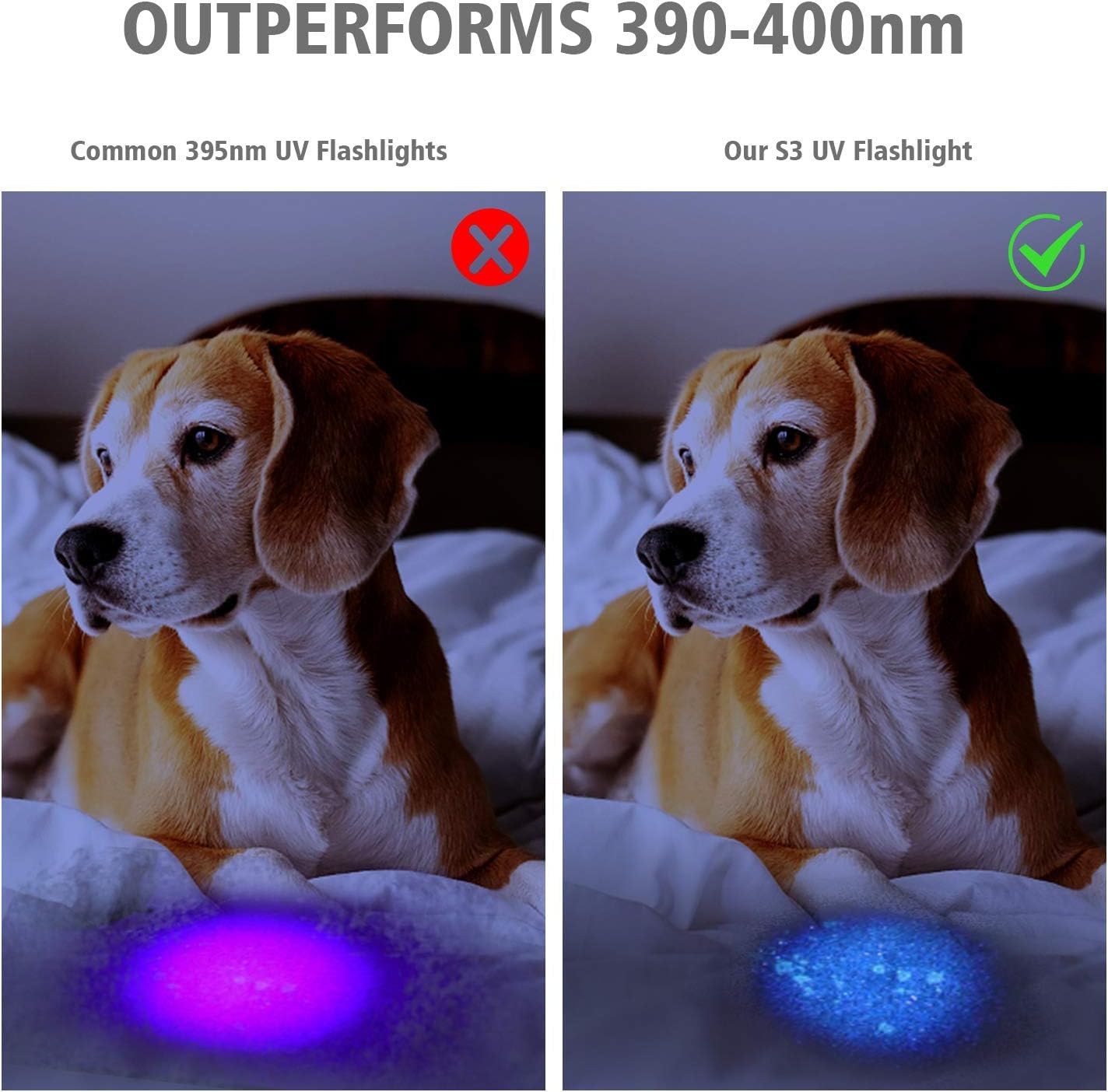 Bellaamm Mini Black Light Flashlight Small 365 Nm Uv Light 365Nm Uv Flashlight Rechargeable Professional Blacklight Flashlights For Scorpion, Cat Urine Detection, Rocks And Minerals, Uranium Glass