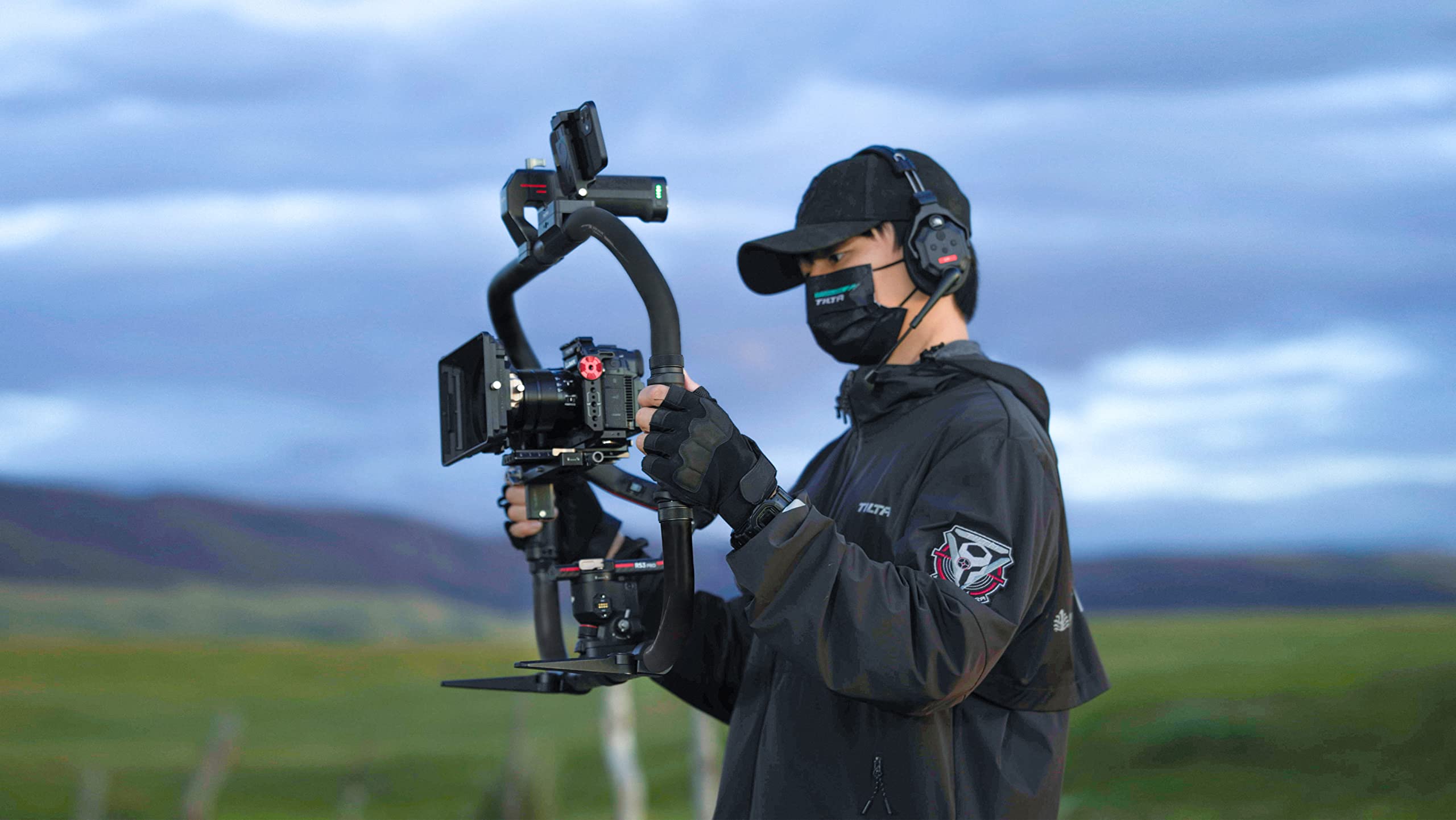 Tilta Basic Ring Grip Plus Compatible With Dji Ronin Rs3 Pro/ Rs4/ Rs4 Pro  Improved Stability, Movement & Flexibility  Aluminum Alloy  Multiple Power Options
