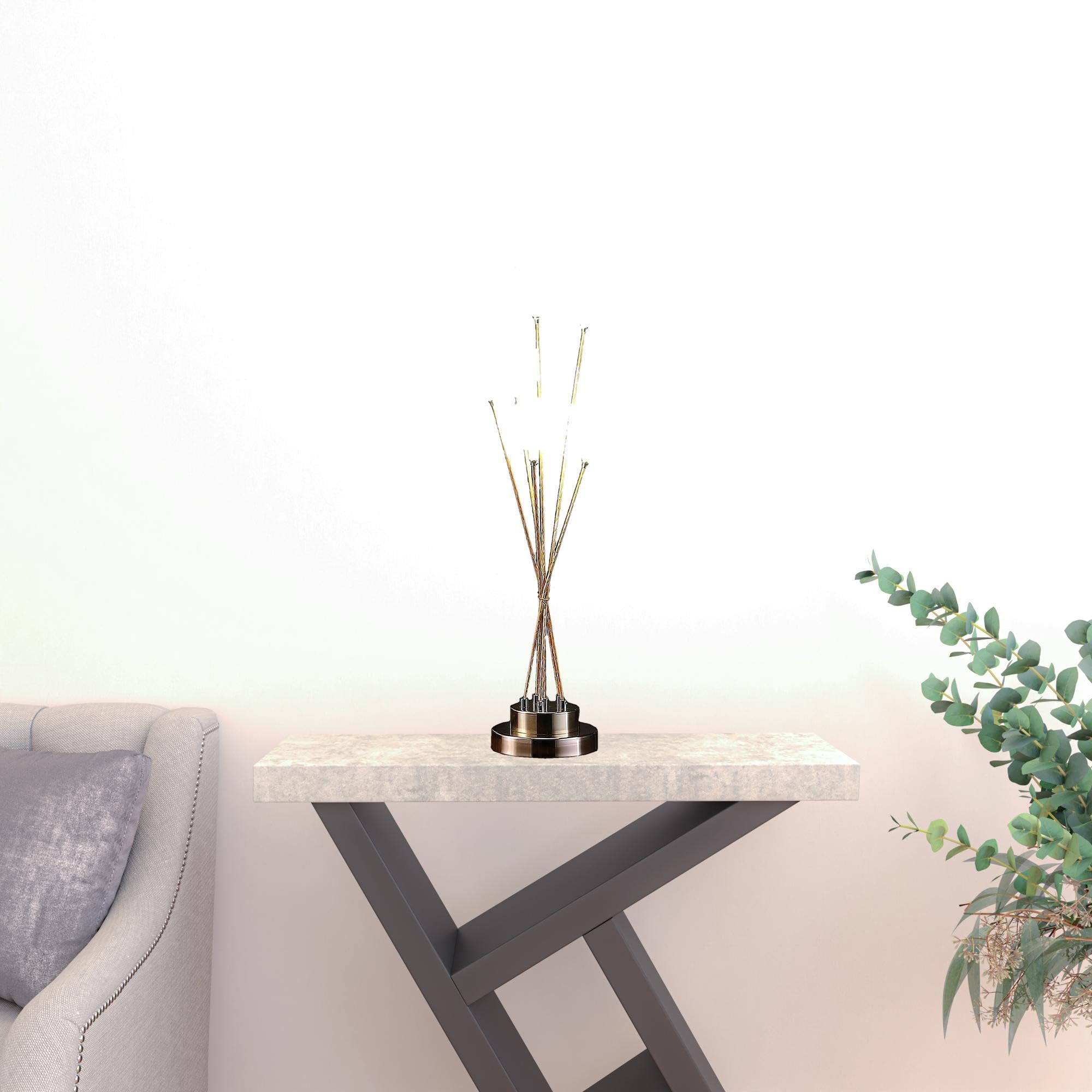 Homeroots 28" Yellow Gold Six Light Globe Desk Or Table Lamp