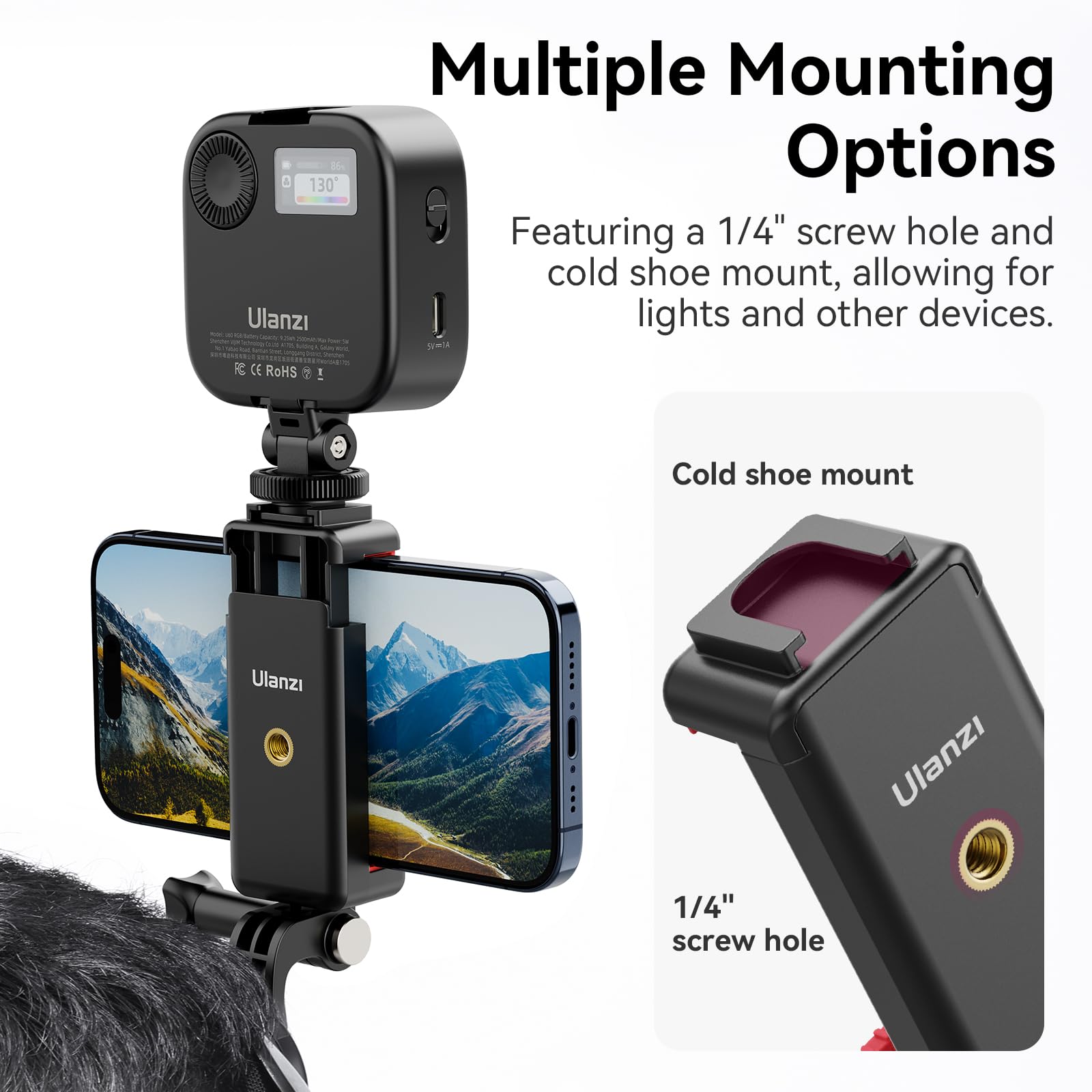 Ulanzi Select Mt-16 Extendable Mini Tripod + Head Strap Mount