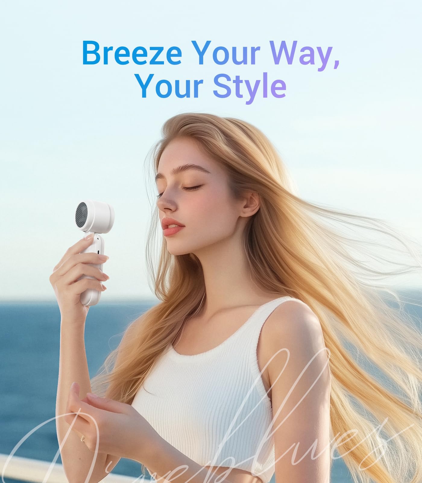 High-Speed Portable Handheld Turbo Fan, Usb Rechargeable Battery Powered, Small Portable Pocket Fan
