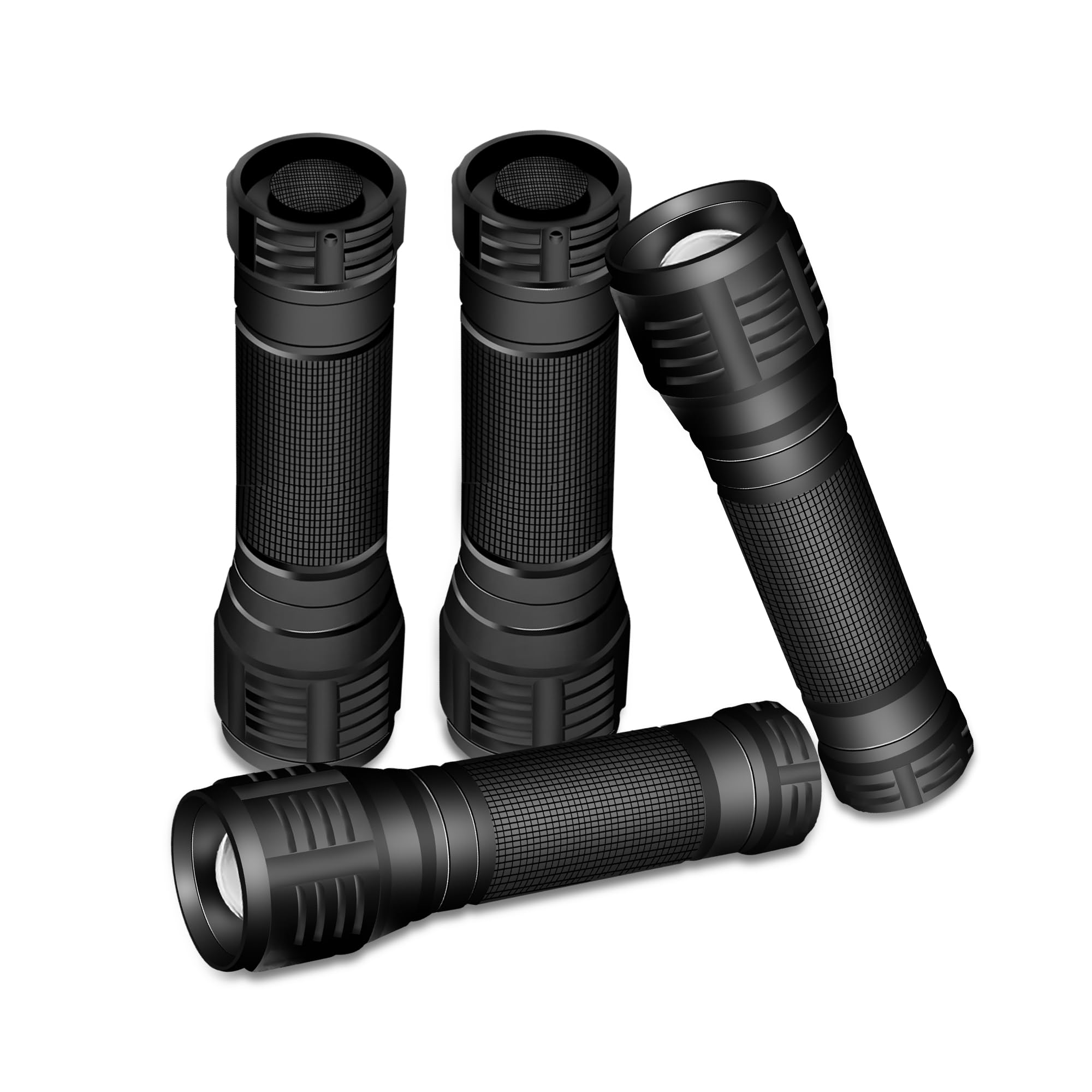 Denarp Led Flashlights - Mini Camping Flashlights With 3000 Lumens,3 Modes, Zoomable,4 Pack