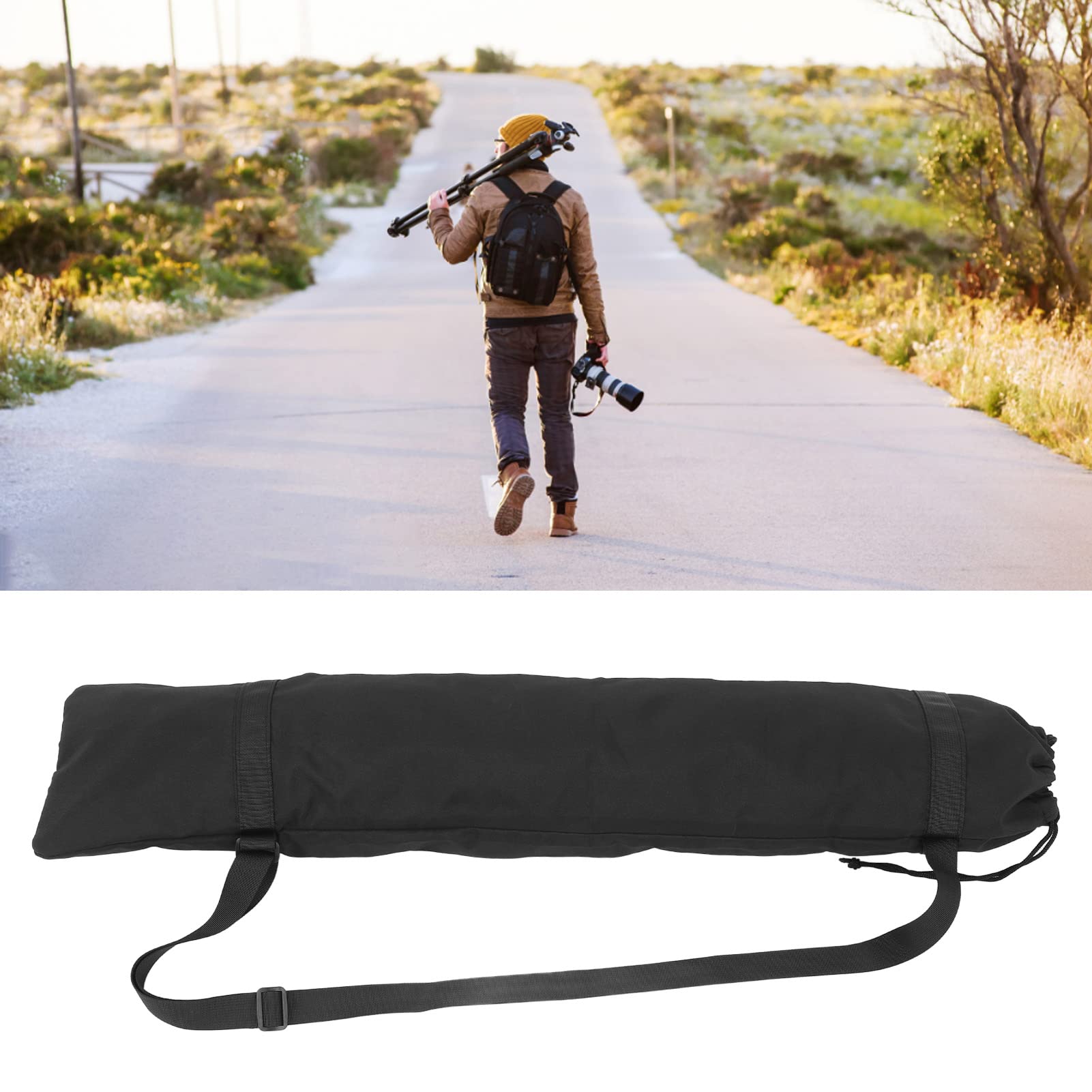 Shanrya Light Stand Tripod Monopod Camera Case, Light Stand Tripod Carrying Bag Nylon Portable For Studio For Photographic Equipment(Large)