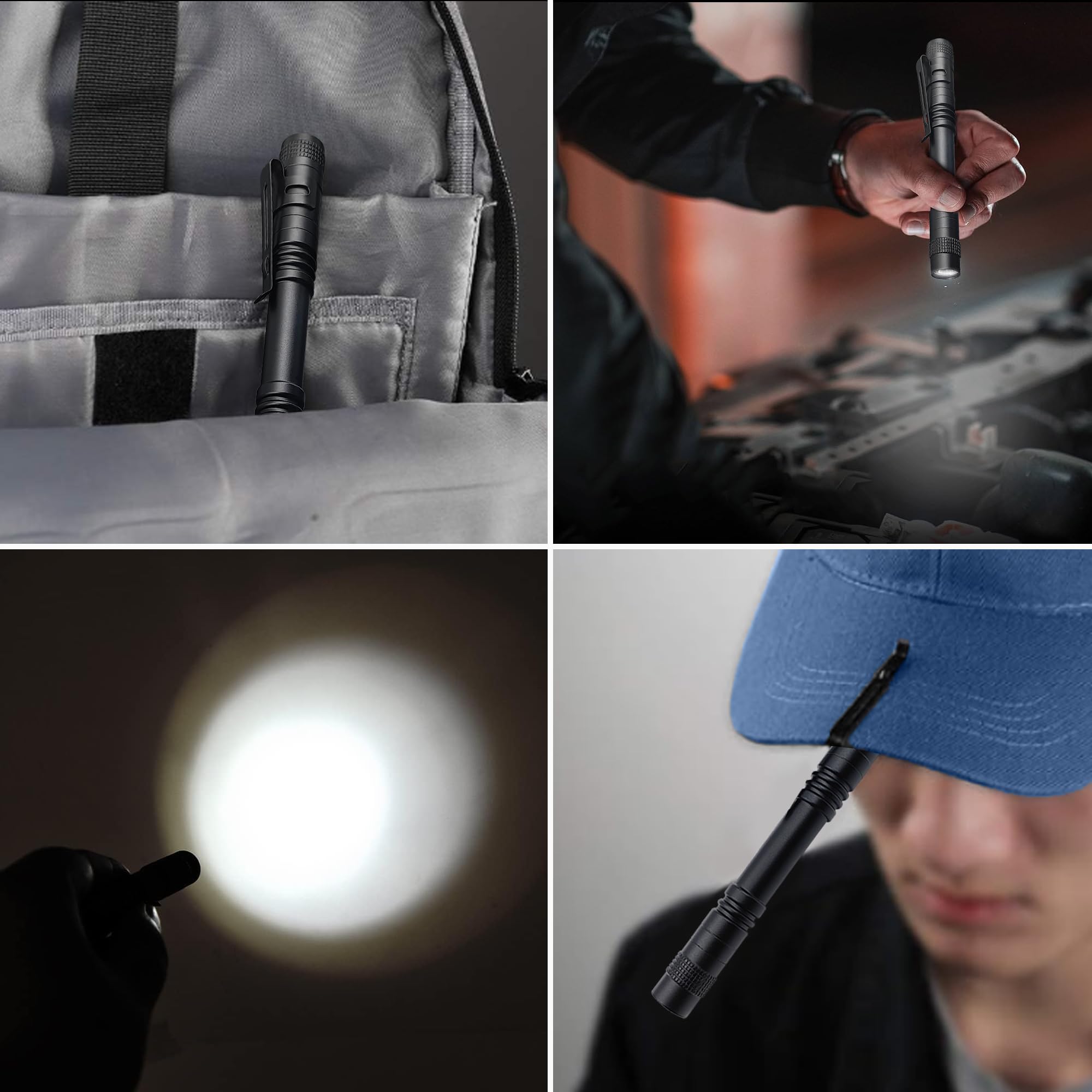 Decaker Pen Flashlight,Led Pocket High Lumen Pen Light Flashlights With Clip,5-Pack