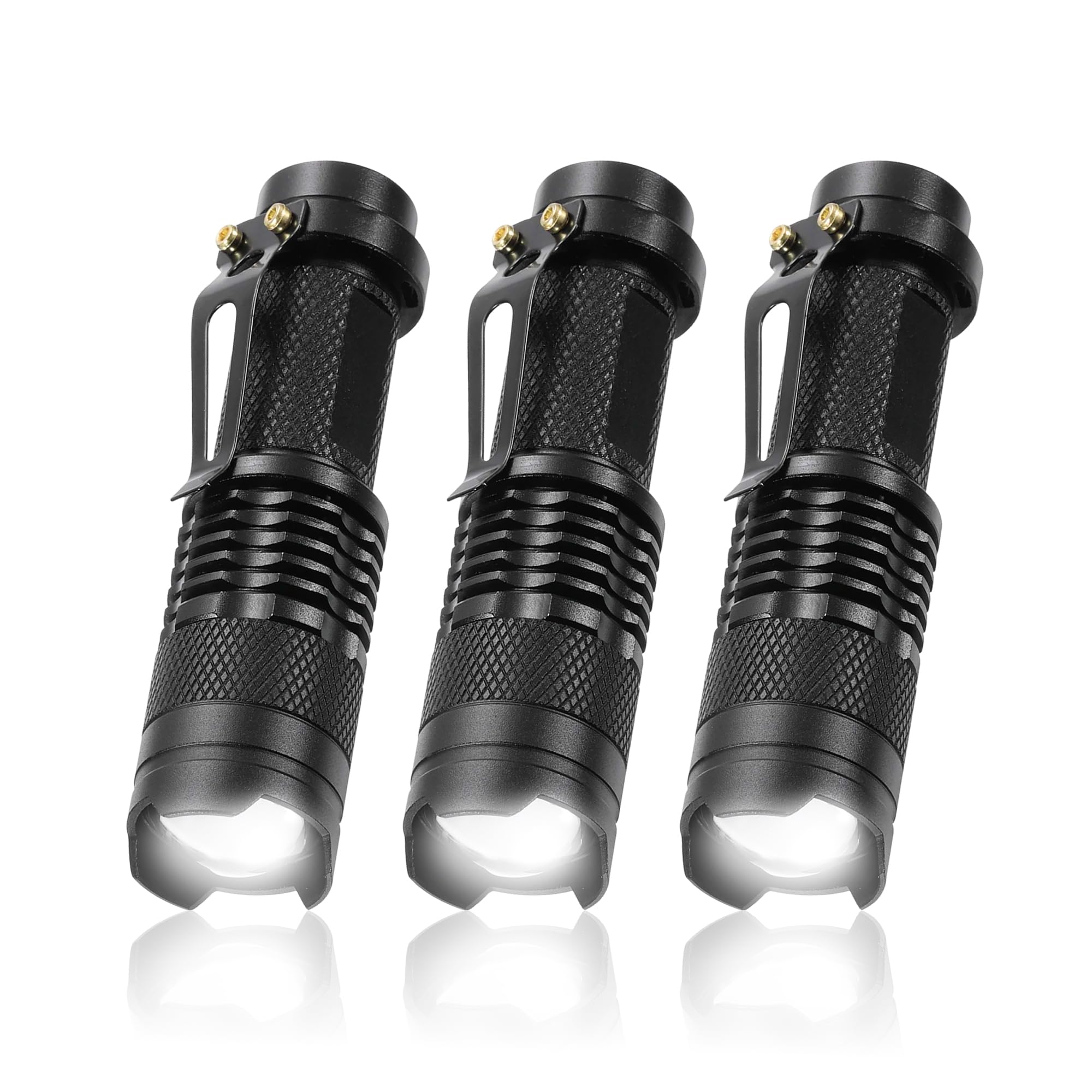 Decaker Mini Tactical Led Flashlight Single Torch Adjustable Focus Zoom Light For , Hiking, Camping, Hurricane & Power Outage (3)