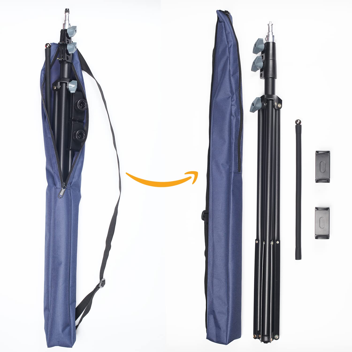 Haitent Phone Floor Tripod Stand,7.2 Feet Retractable Adjustable Gooseneck Cell Phone Tall Tripod Stand For Iphone 12 Pro Max,Iphone 11 Pro Max,Iphone Xs Max, With Smart Phone Holder Clamp