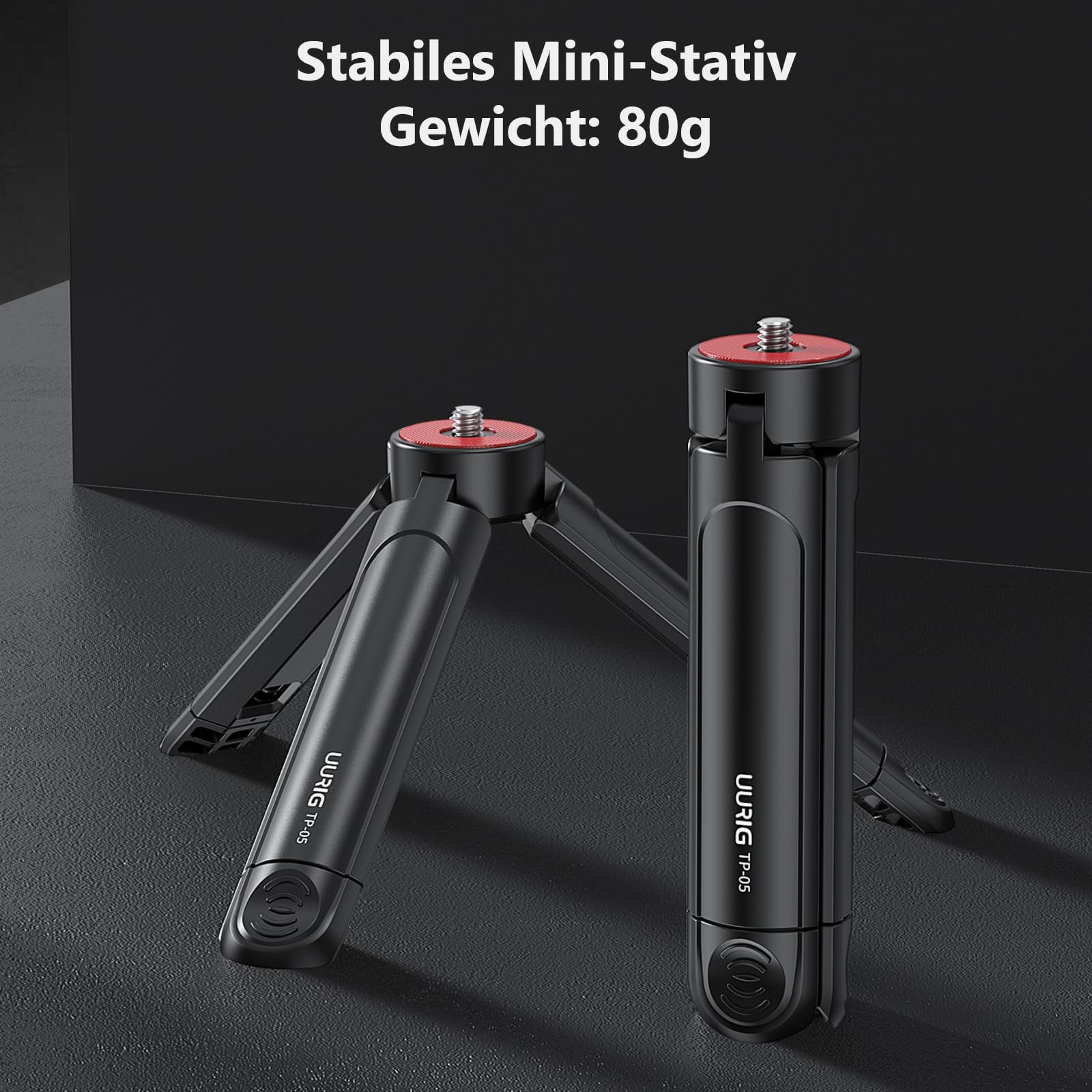 Vrig Tp05 Extendable Mini Camera Tripod With 1/4" Screw, Portable Desktop Tripod Selfie Stick Handle Grip Handheld Mount For Camera Vlog Cell Phone Holder Fill-In Light Gimbal Grip Stabilizer