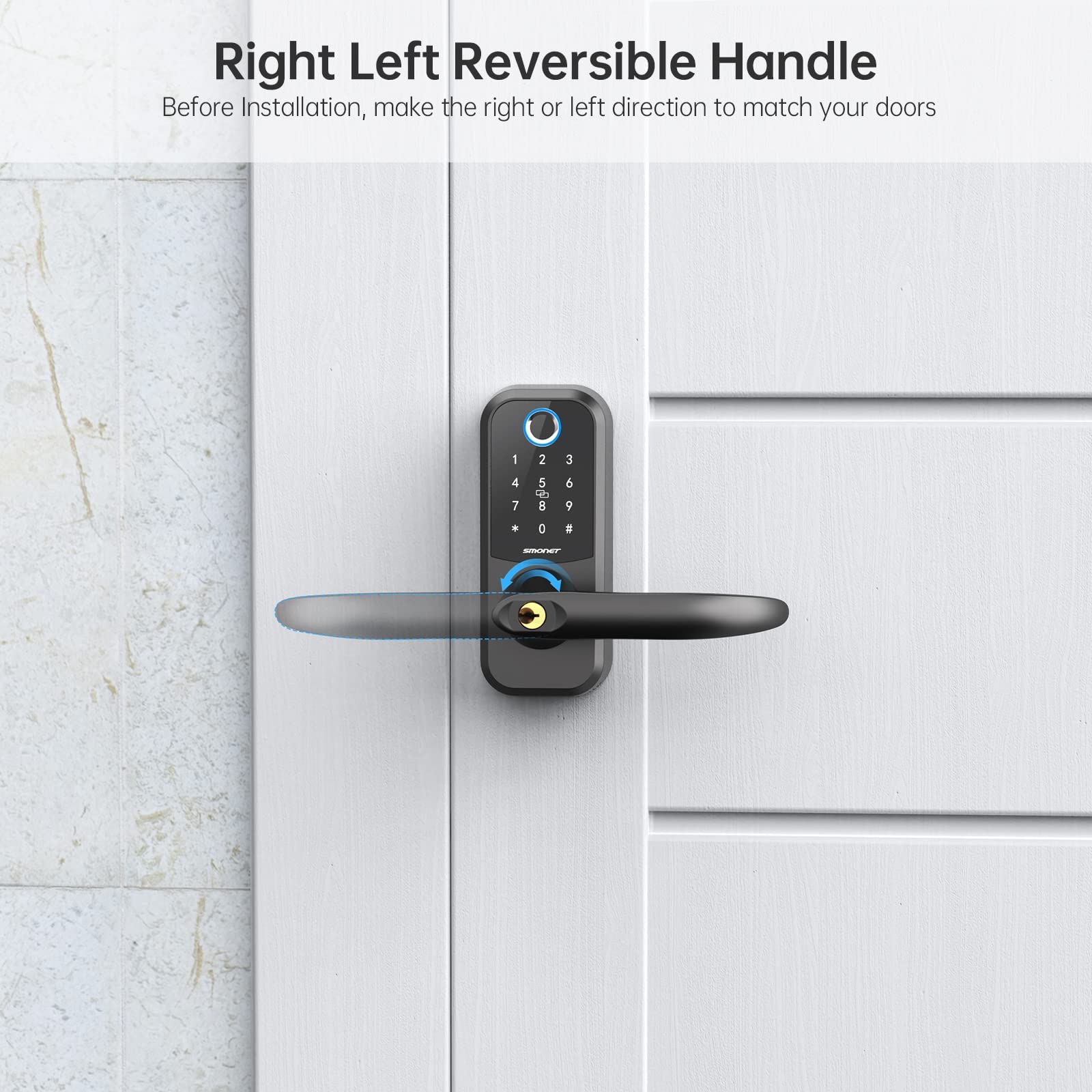 Smonet Ic Cards, Key Fob For Smart Door Lock, Work With Ttlock, Suitable For Smart Deadbolt Keyless Entry Door Lock
