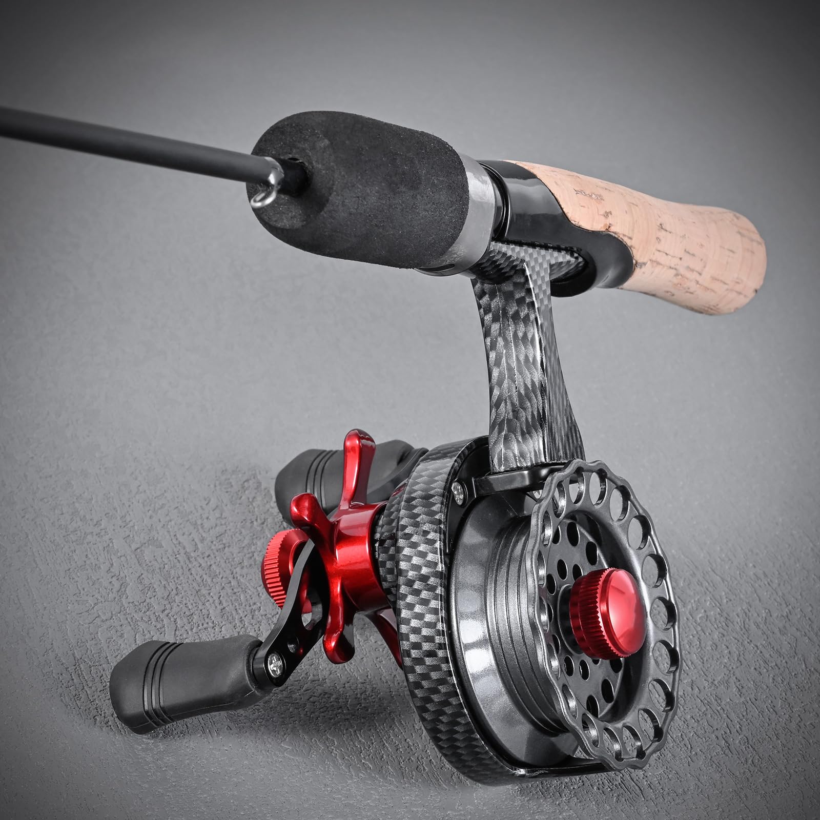 Huangeng Left/Right Hand Retrieve Fishing Reels 3.5:1 Gear Ratio 4+1 Balls Bearings Ice Reels 4Kg Drag Ice Fishing Equipment