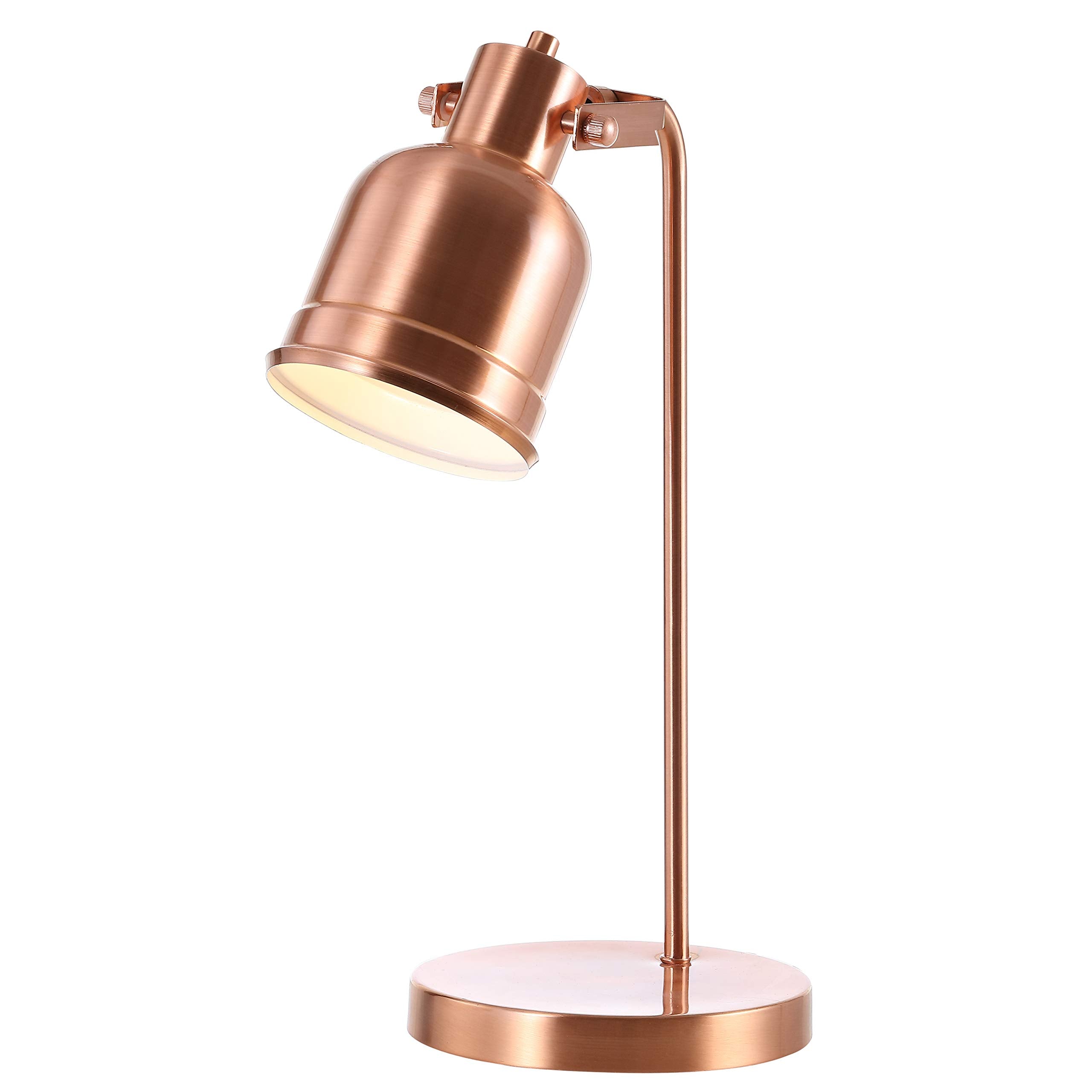 Jonathan Y Jyl6112A Edgar 18" Metal Led Task Lamp, Contemporary, Modern, Office, Living Room, Family Room, Dining Room, Bedroom, Guest Room, College Dorm, Hallway, Foyer, Copper