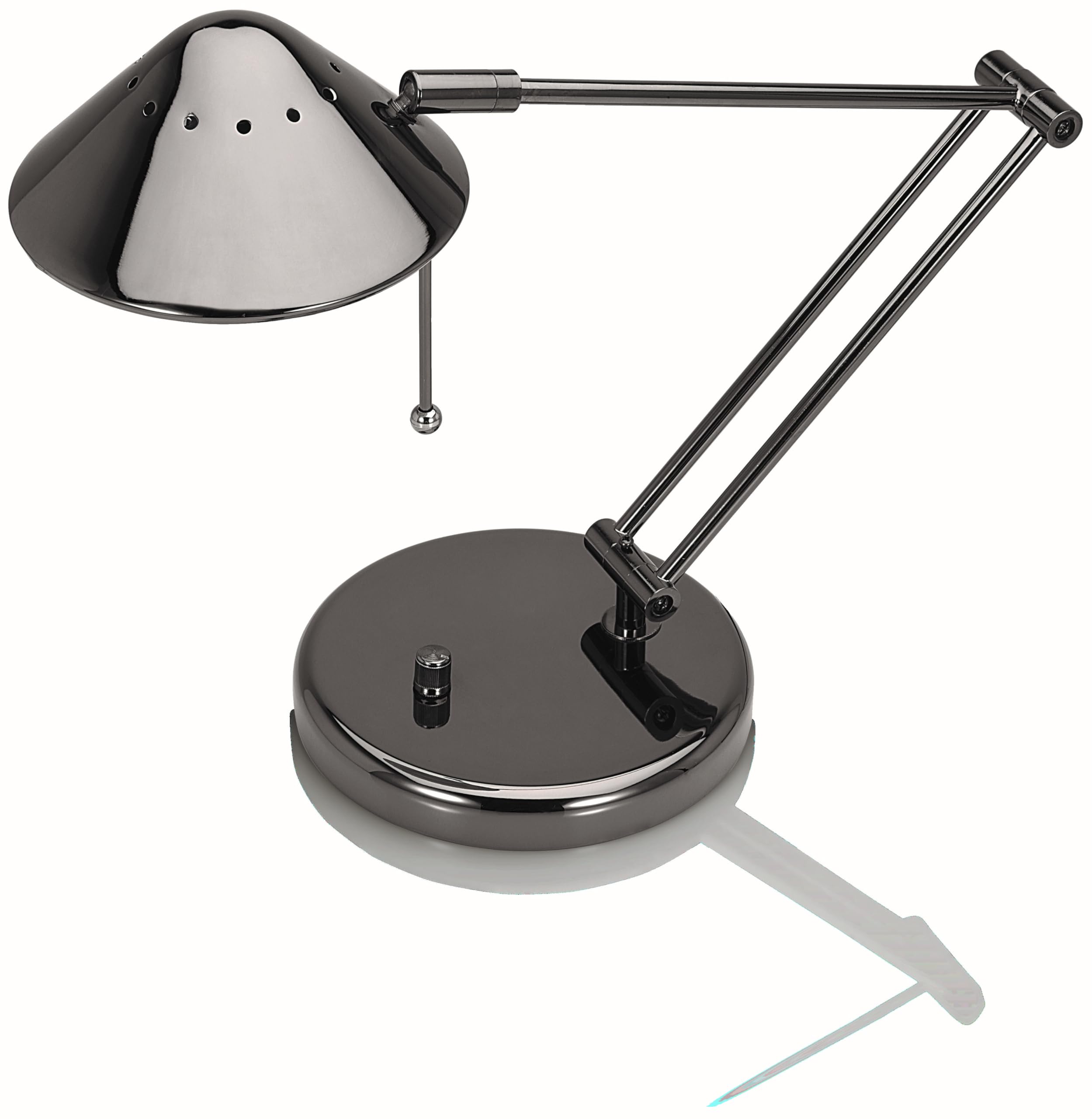 V-Light 15 Inch Black Chrome Led 3-Point Adjustable Arm Desk Lamp