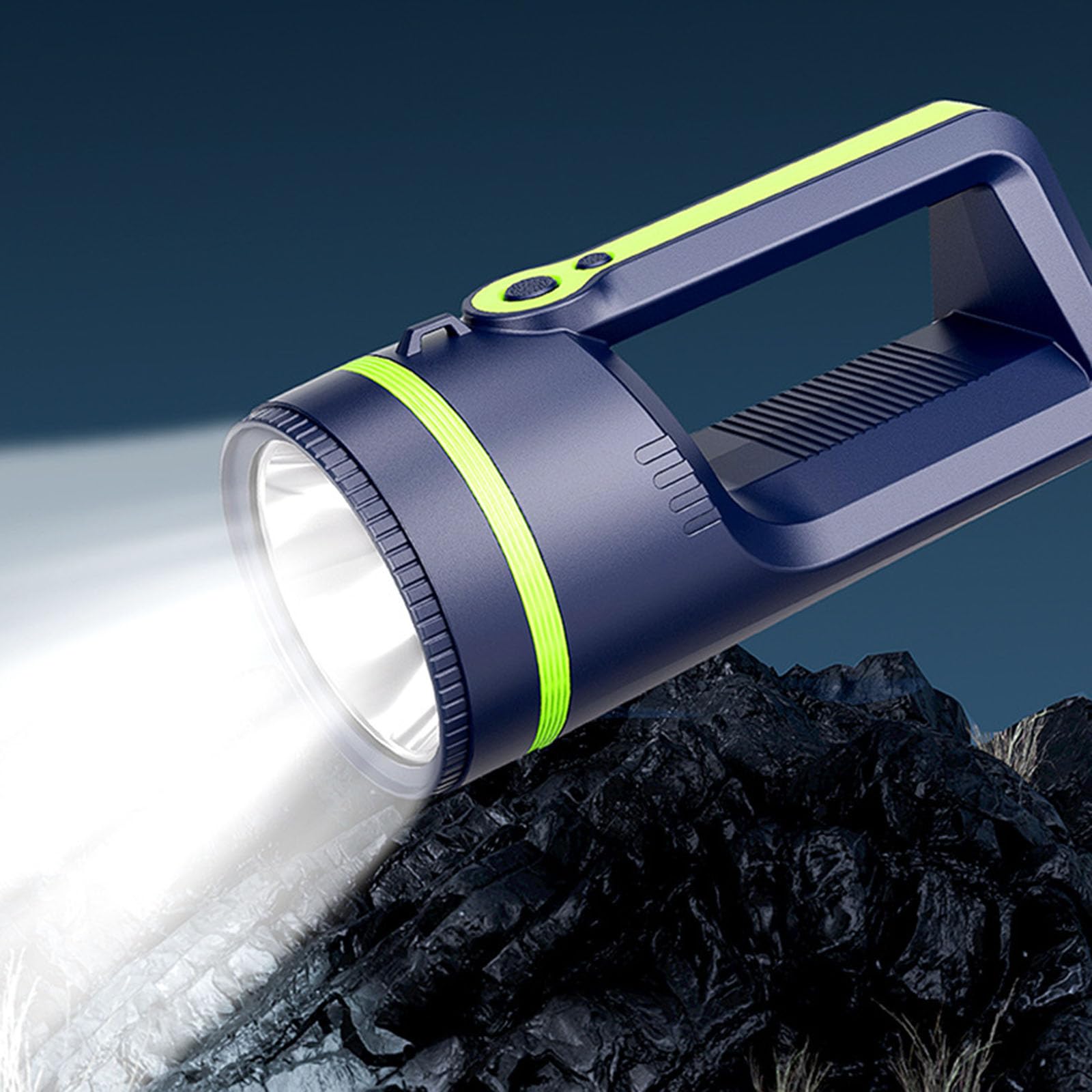 S Sunsbell Powerful Flashlights,5 Speed Adjustment Usb Rechargeable Spotlights Handheld,5000 Mah Polymer Battery Powered Flashlight Double Sided Lighting For Camping Wild Fishing Emergency As 