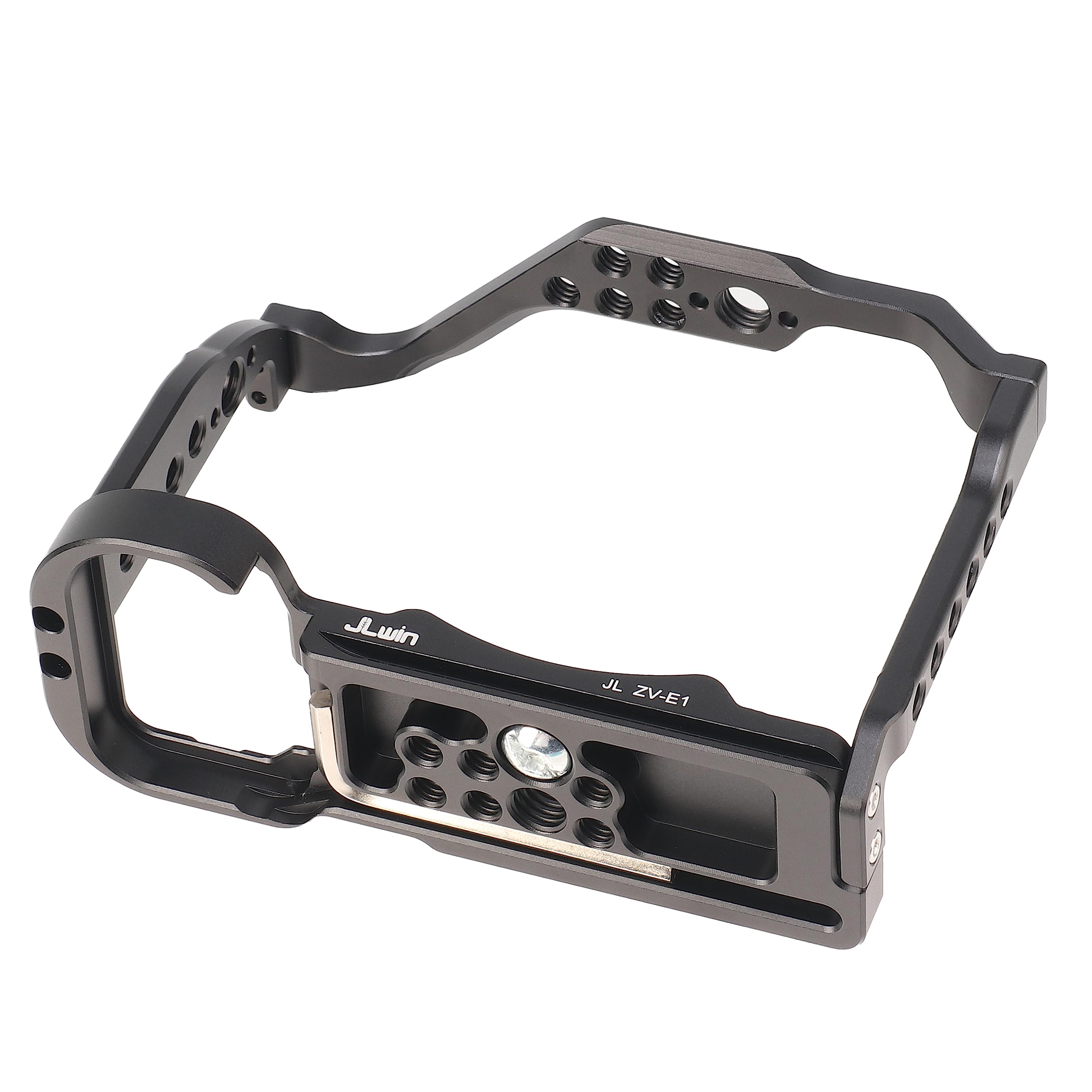 Fotga Camera Cage With Nato Rail 1/4" 3/8" Hole For Sony Zv-E1 Mirrorless Dslr Camera Video Filmmaking,Compatible Arca Swiss Clamp