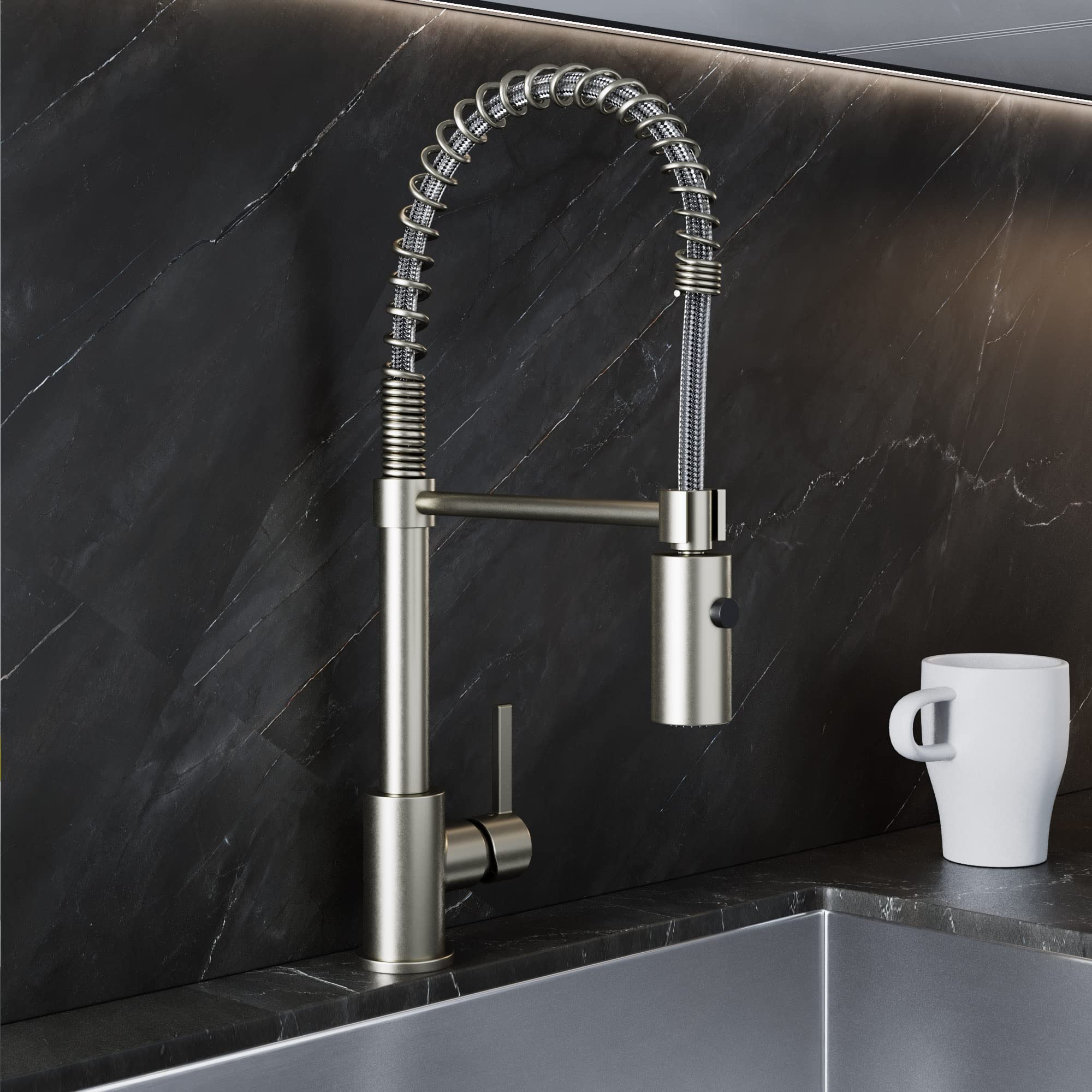 Dowell Kitchen & Bath Dowell Kitchen Faucet  Stainless Steel  Kitchen Faucet  Premium Quality High Arc Single Handle  Solid Brass Construction Ada Compliant-8002 006 02