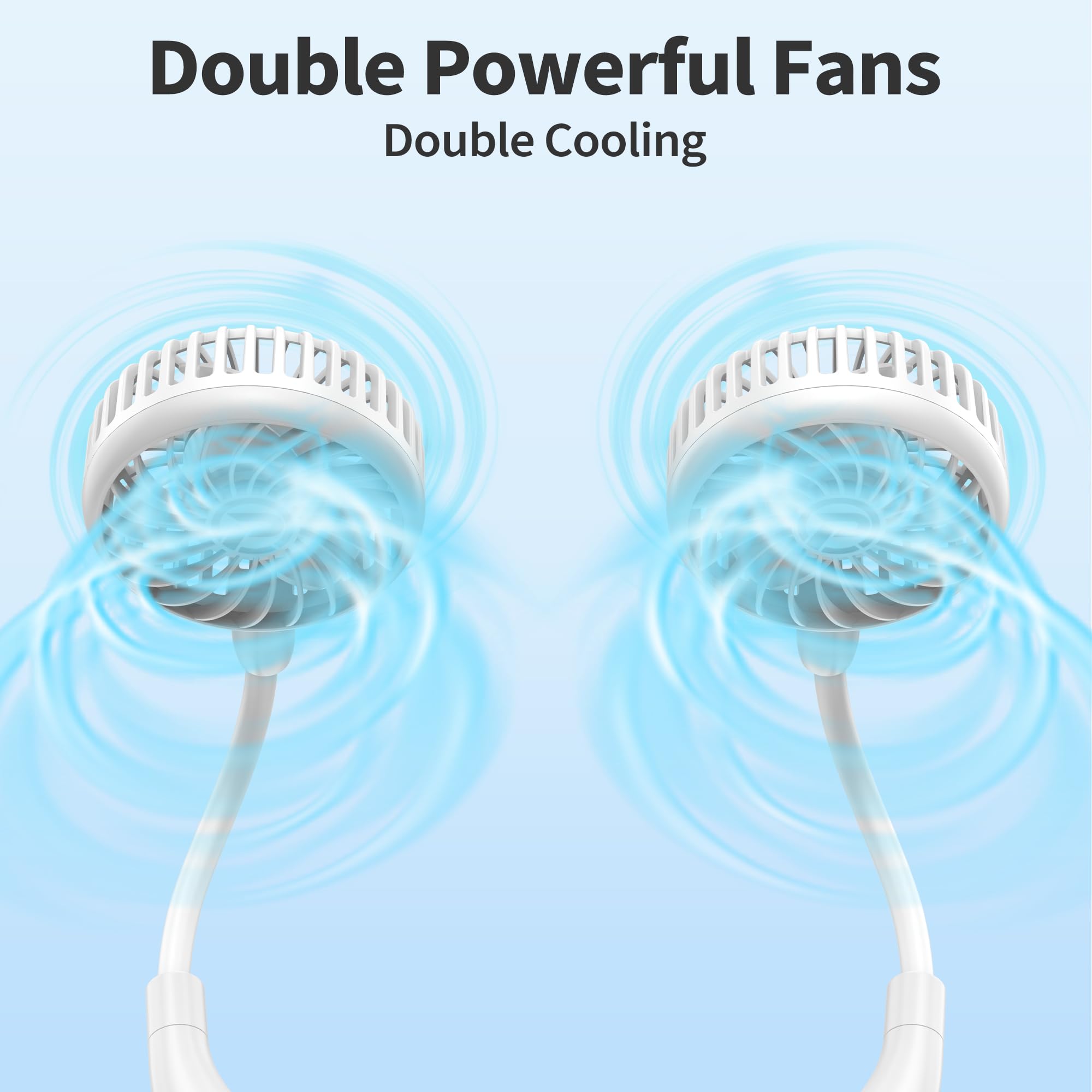 Panergy Portable Neck Fan Rechargeable Hand Free Personal Fan Mini Wearable Battery Operated Usb Fan