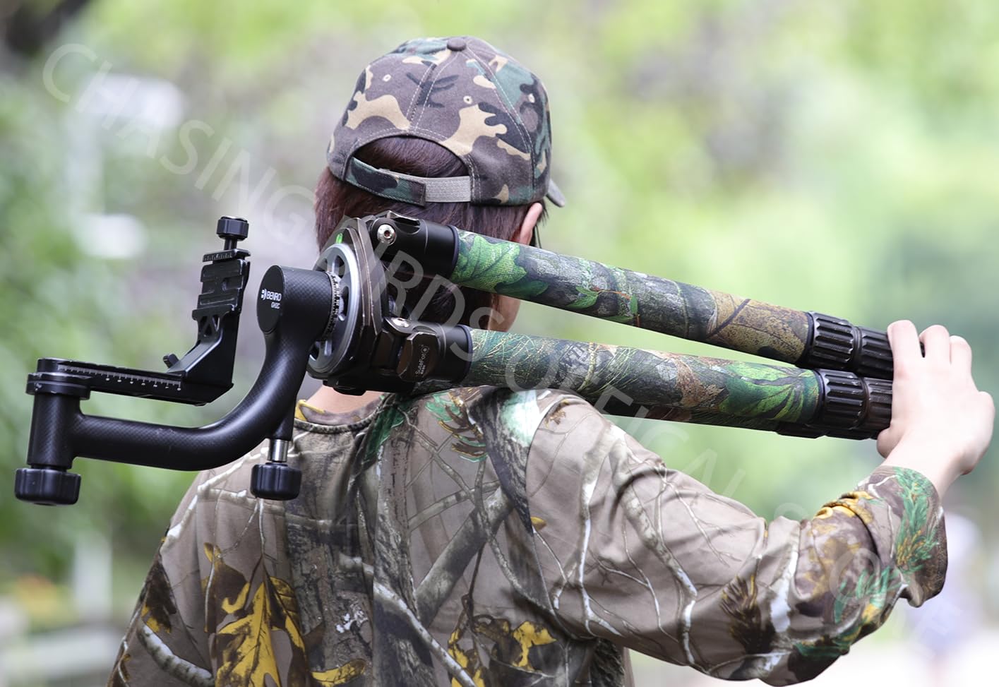 Chasing Birds Camouflage Waterproof Tripod Protective Cover For Leofoto Lm/Lp/Lq/Ls/Lx Tripod Leg Protective Cover (Ls-255C, Reed Camouflage)