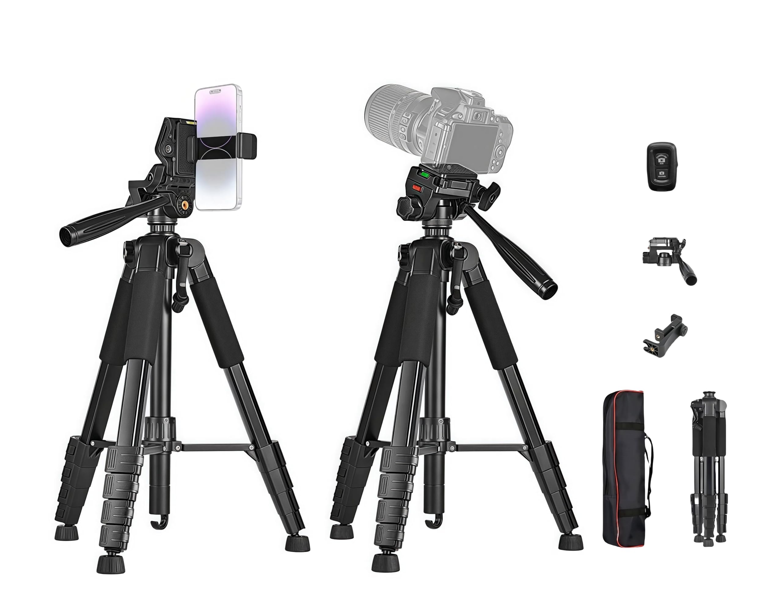 Svylthorix Tripod, 5-Section Design, Three-Dimensional Angle Adjustment, Versatile Compatibility, Camera Support, Spotting Scope Support, Smartphone Holder, Lightweight And Portable, Bluetooth Remote