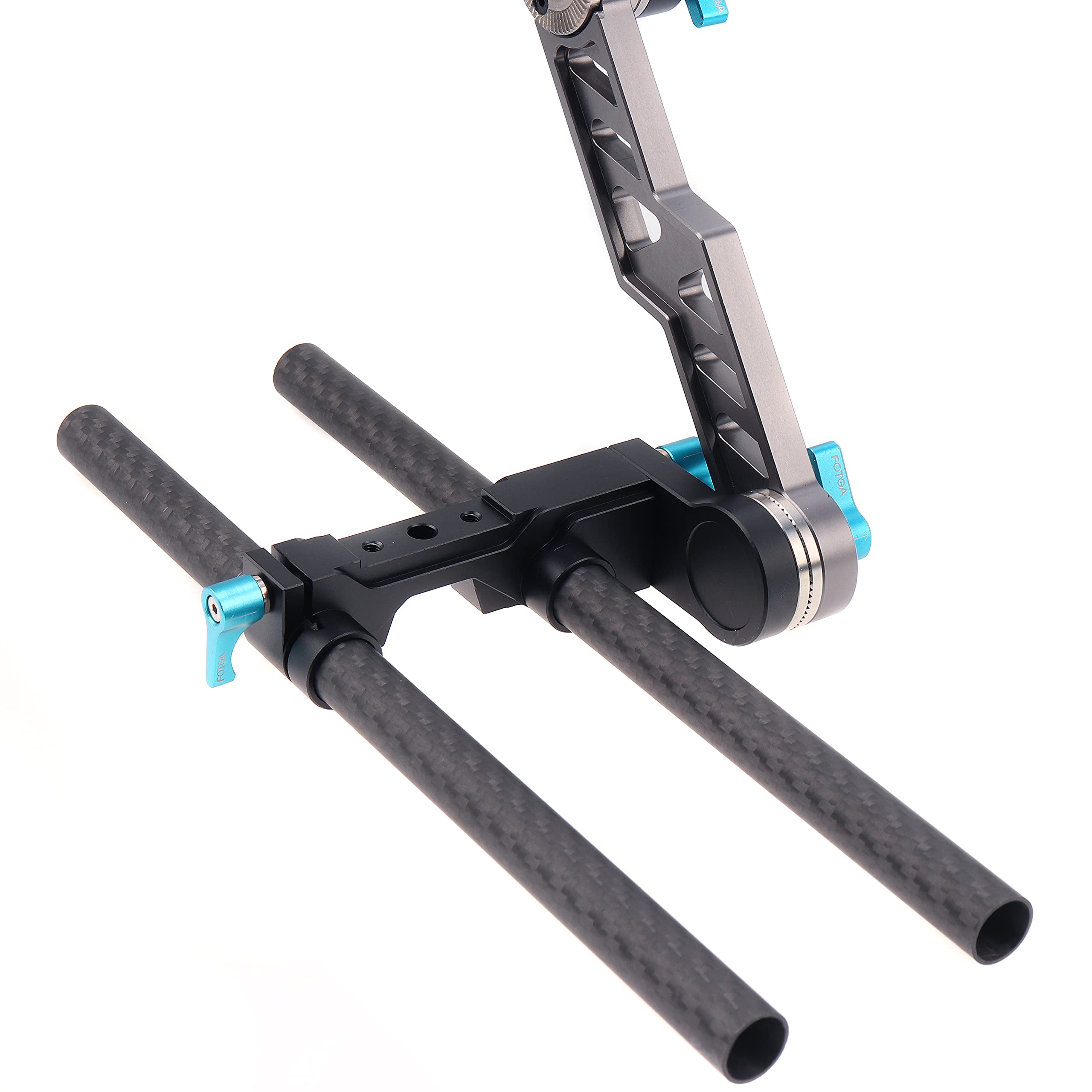 Foto4Easy 16 Inch 15Mm Carbon Fiber Rod For 15Mm Rail Rod Support System Matte Box Follow Focus - Pack Of 2