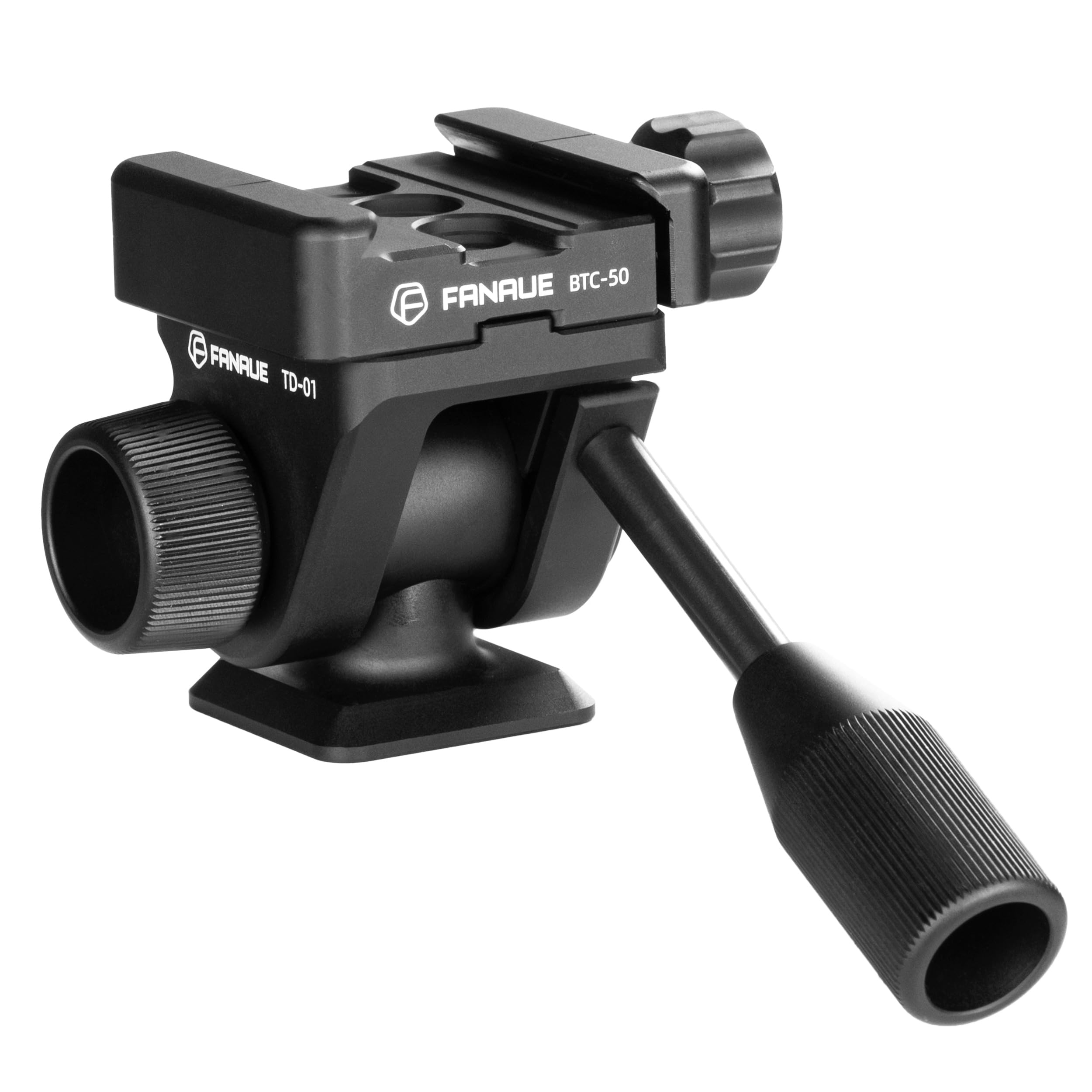 Fanaue Camera Tripod Fluid Head, Panoramic Ball Head With Arca Swiss Quick Release Plate Adapter, Mini Pan Tilt Head W Handle For Dslr Cameras,Camcorders,Monopod,Binoculars, Load Up To 7.72 Lb/3.5Kg