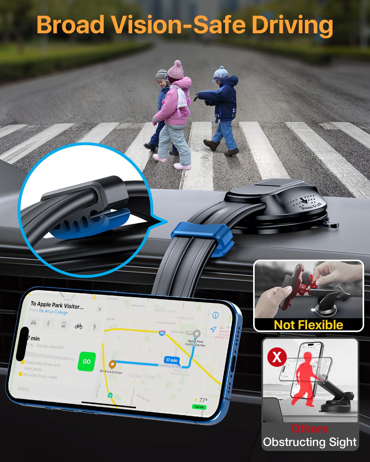 Yru [ Ultra Strongest Magnet] Vacuum Magnetic Car Phone Holder For Magsafe [360° Rotatable Suction] Cell Phone Mount For Dashboard Windshield Vent Cradle For Iphone 16 Pro Max 15 14 Android, Green