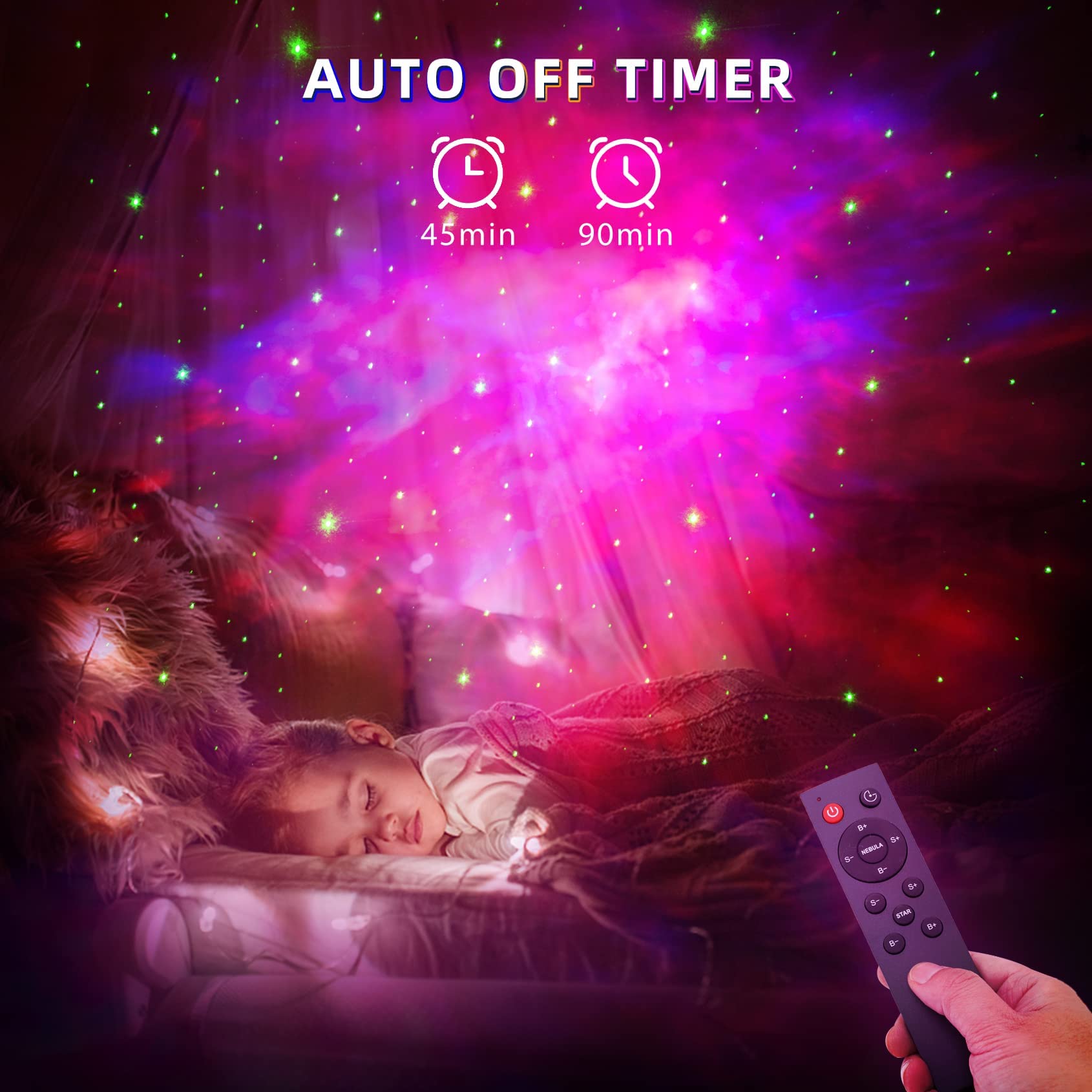 Bybmorto [A  Choice] Astronaut Space Buddy Star Projector - Galaxy Projector Night Light With Remote, 360°Adjustable And Timer, Kids Galaxy Starry Nebula Projection Lamp For Bedroom, Game Room
