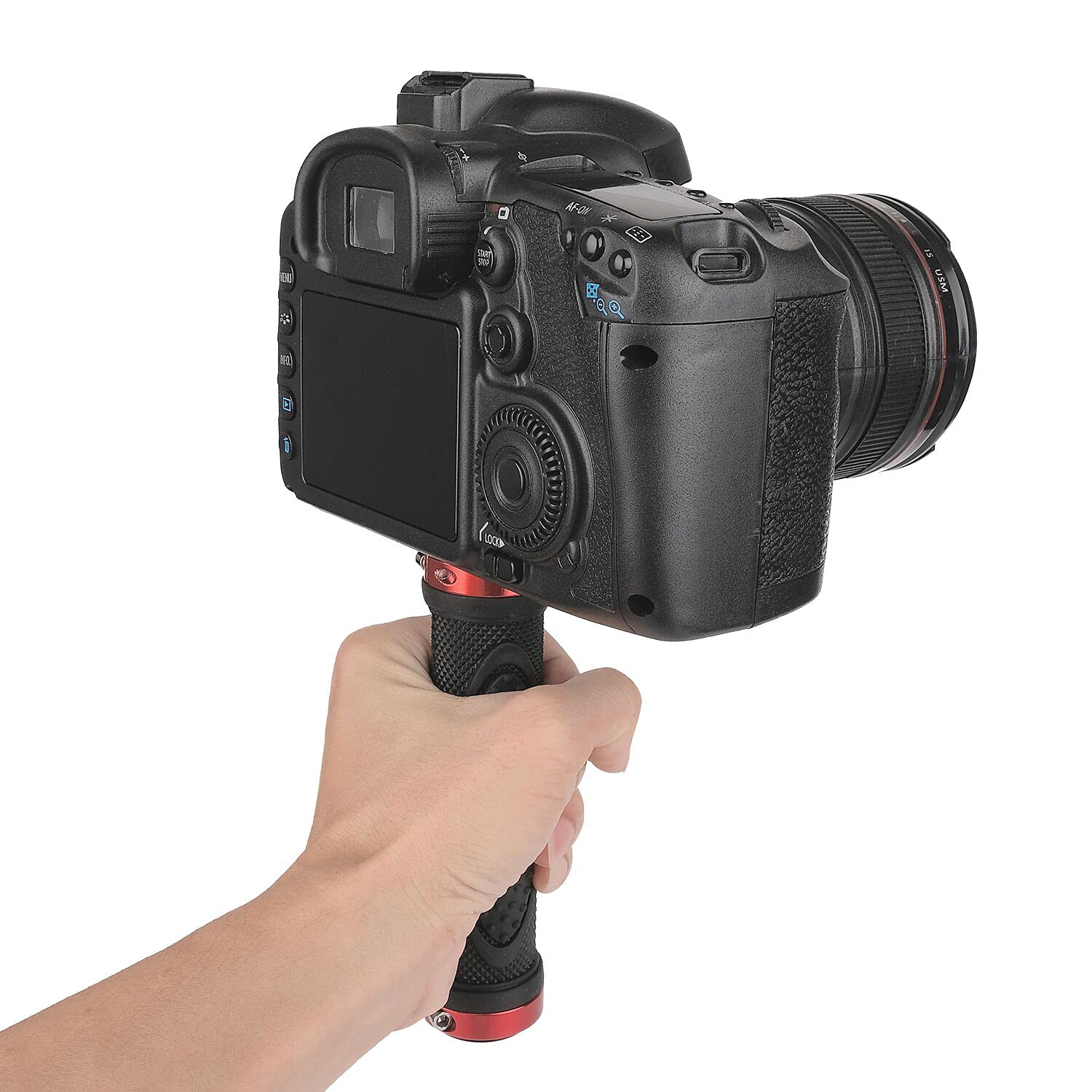 Chromlives Camera Handle Grip Support Mount Universal Handlegrip Camera Stabilizer With 1/4 Inches Male Screw For Digital Video Camera Camcorder Action Camera Led Light Phone