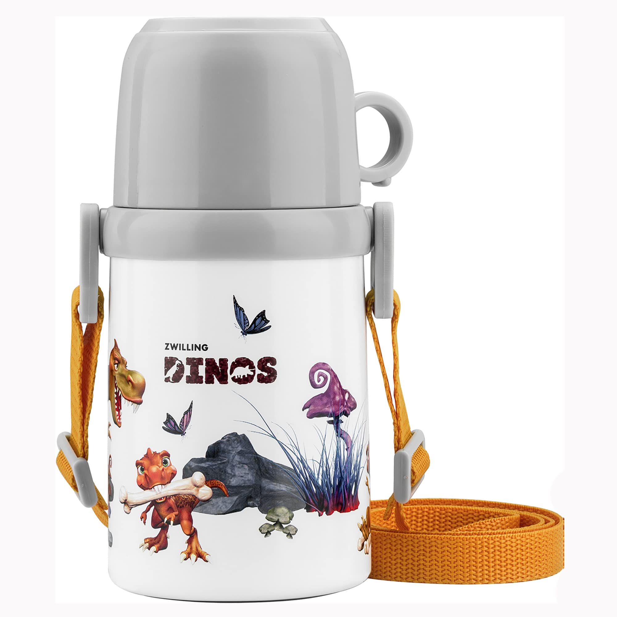 Zwilling 12.8-Ounce Dinos Thermo Bottle With Cup, White