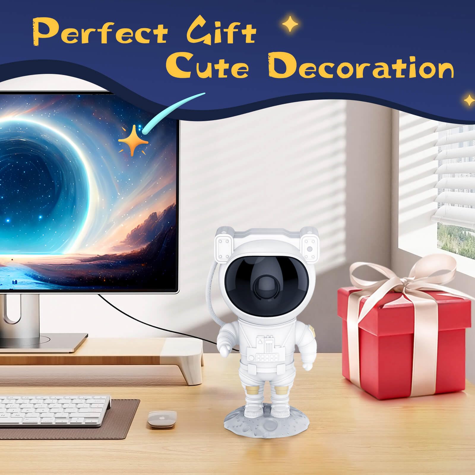 Lalolee Astronaut Galaxy Projector - Galaxy Projector With Timer And Remote, Robot Night Light For Kids Room Decor, Christmas, Birthdays, Valentine'S Day
