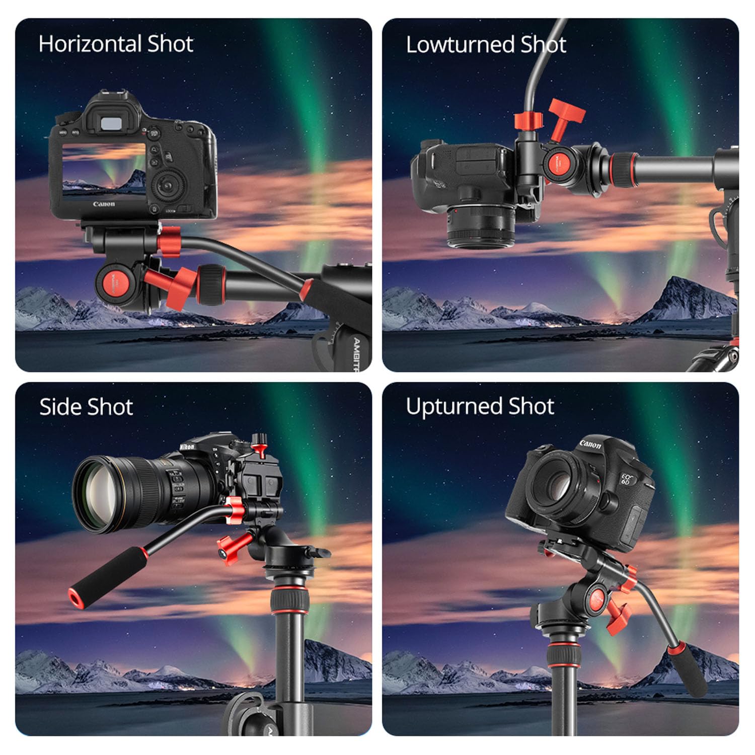 Ambitful Heavy Duty Aluminum Tripod Boom Arm - Retractable Horizontal Column With Sandbag, 360° Rotatable Overhead Photography Arm For Dslr/Video/Camera, 22Lbs Load Capacity,Tripod Not Included