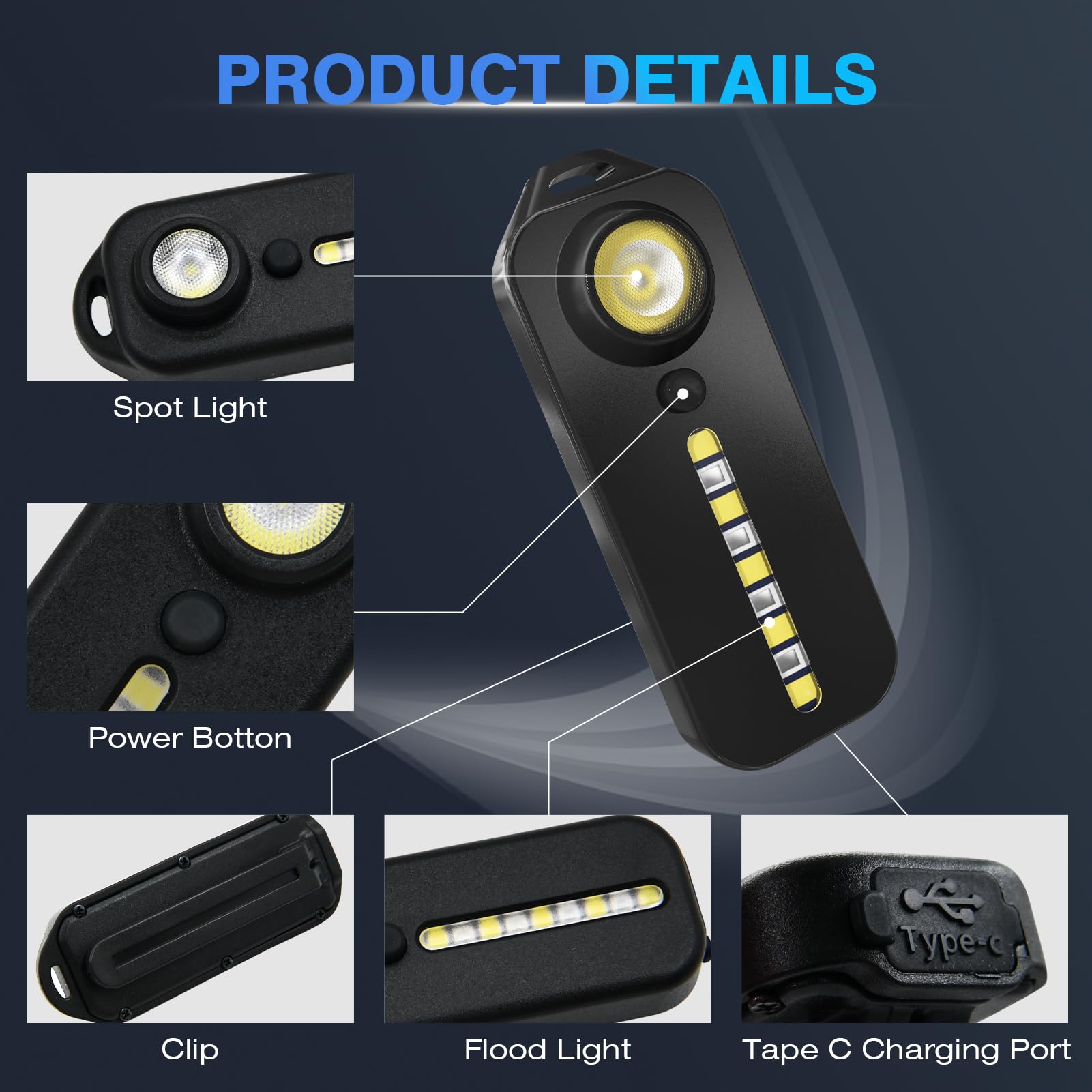 Lhotse Rechargeable Clip-On Running Light For Runners 2 Packs, Hands- Led Safety Flashlight For Night Walking, Camping, Hiking, Fishing, And Dog Walking