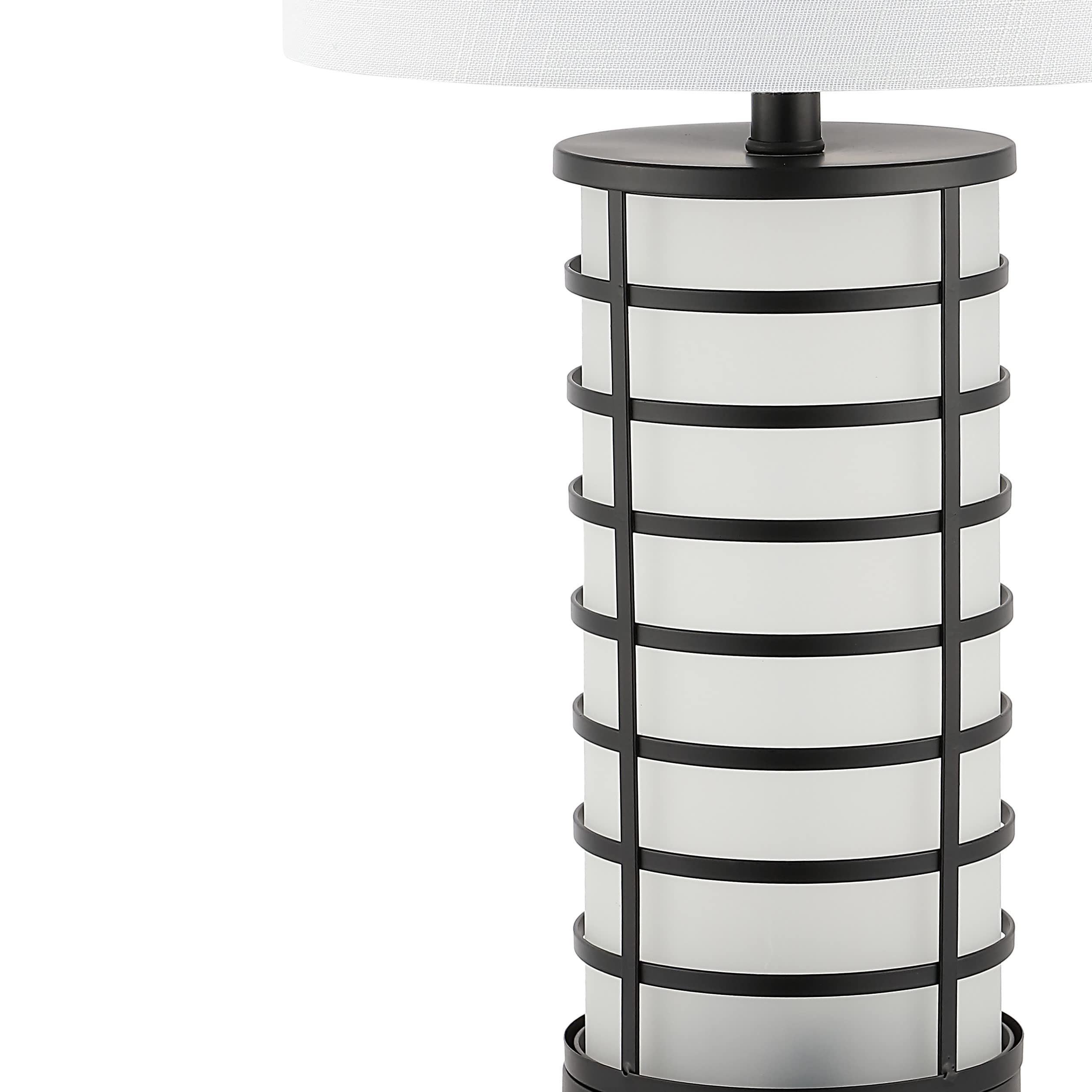 Jonathan Y Jyl8502A Jayce 27" Modern Industrial Iron Nightlight Led Table Lamp With Usb Charging Port Coastal Contemporary Bedside Desk Nightstand Lamp For Bedroom Living Room Office, Black