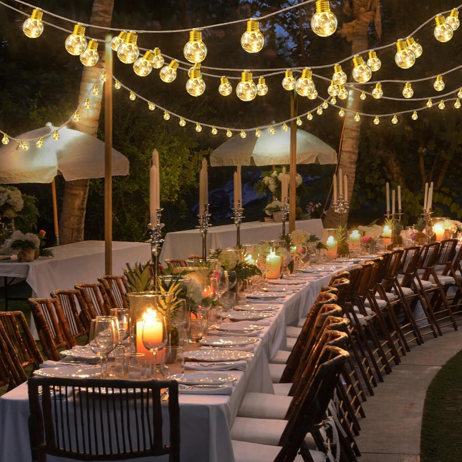 Ishabao Solar String Lights Outdoor, 20Ft Solar Patio Lights, Vintage Rope Hemp Solar Powered Globe Lights Waterproof With 8 Modes 16 Shatterproof Bulbs For Garden Fence Balcony Cafe Bistro Party-Warm White