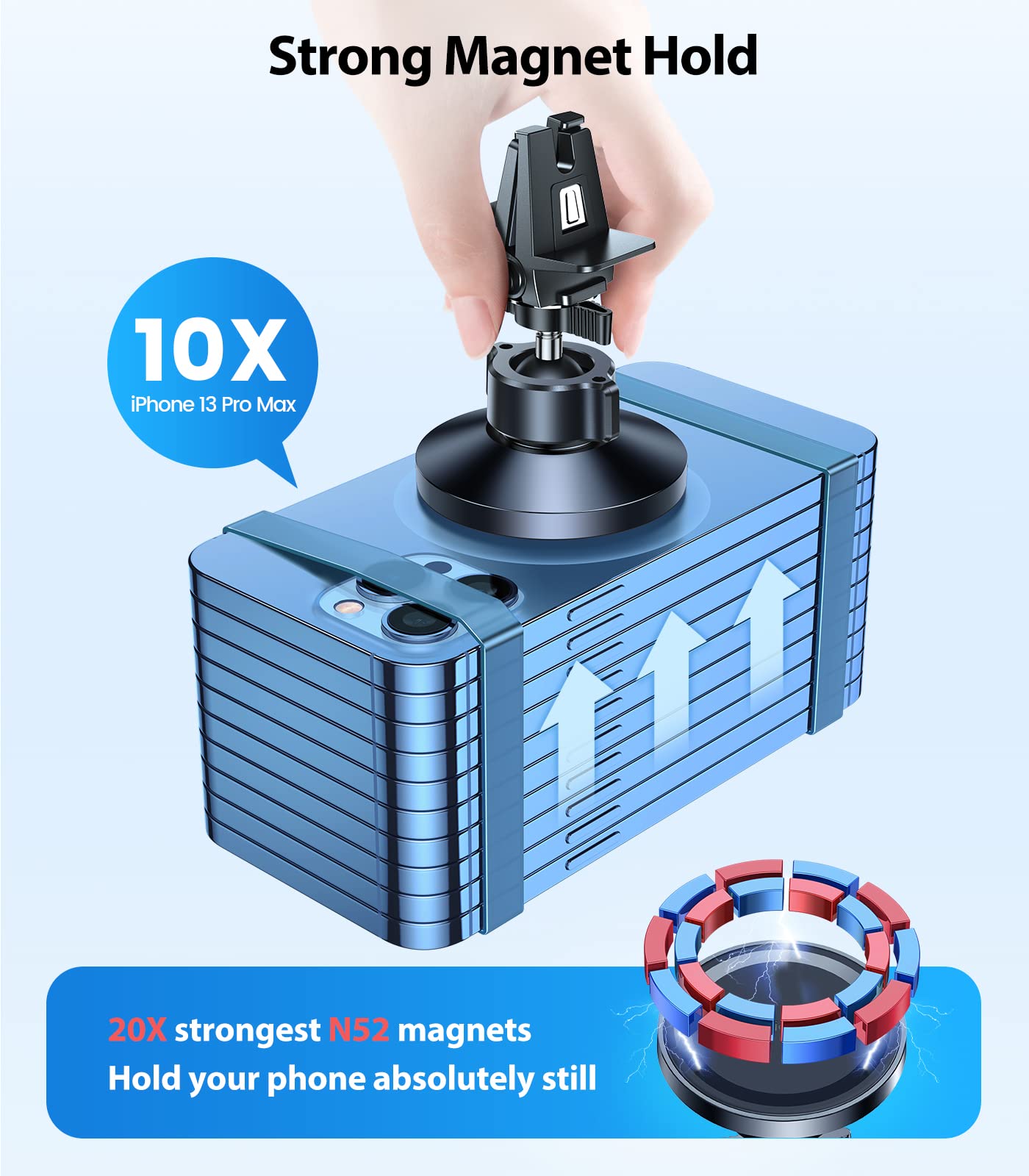 Vicseed For Magsafe Car Mount [ Strongest Magnet Power] Magnetic Phone Holder For Car Vent 360 Adjustable Magnetic Car Phone Holder Mount For Iphone 16 Pro Max 15 14 13 12 Plus Mini