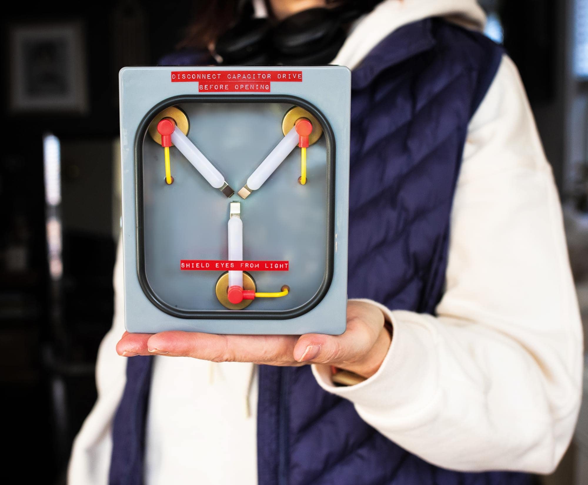 Ukonic Back To The Future Flux Capacitor Replica 6-Inch Usb Mood Light | Nightstand Table Lamp With Led Light For Bedroom, Desk, Living Room | Home Decor Room Essentials | '80S Toys, And Collectibles