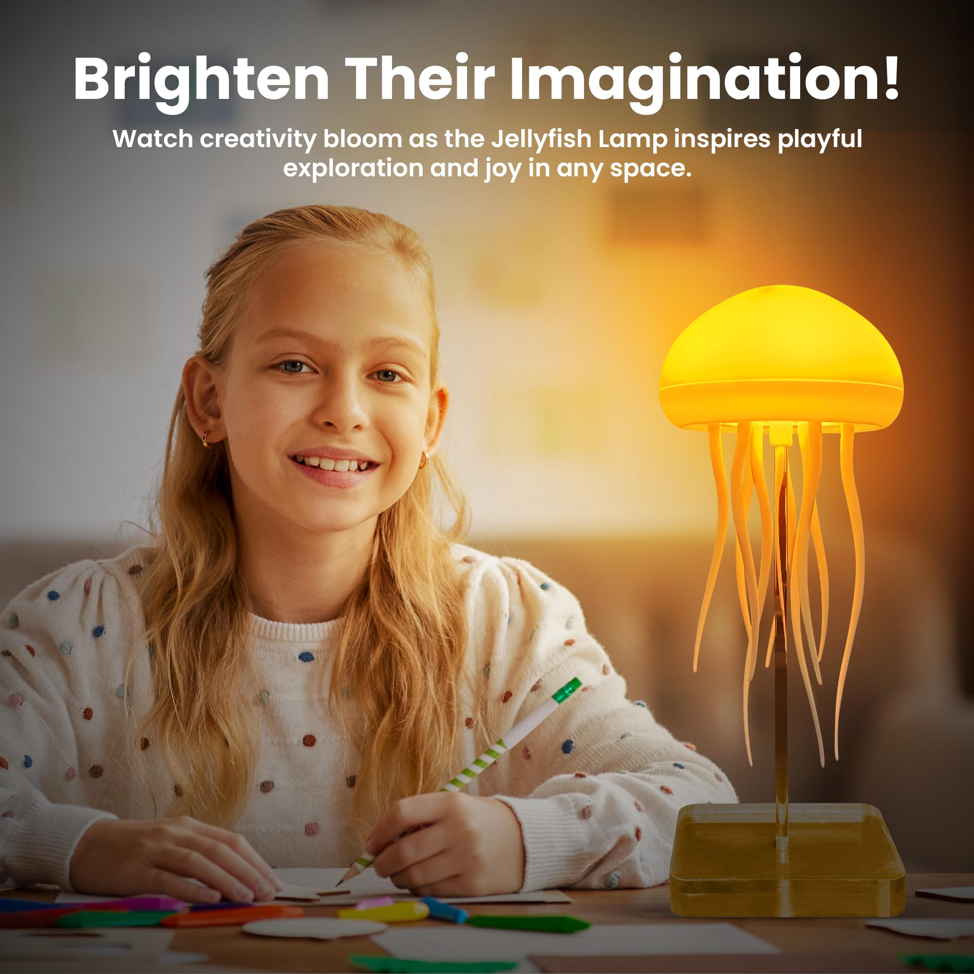 Lumiopet   Quiet Jellyfish Lamp Led Mood Rechargeable Table Lamp With Touch Sensor And Voice Control Rgb Gradient Desk For Bedroom With Remote Control For ing Kids And Adult Night Light