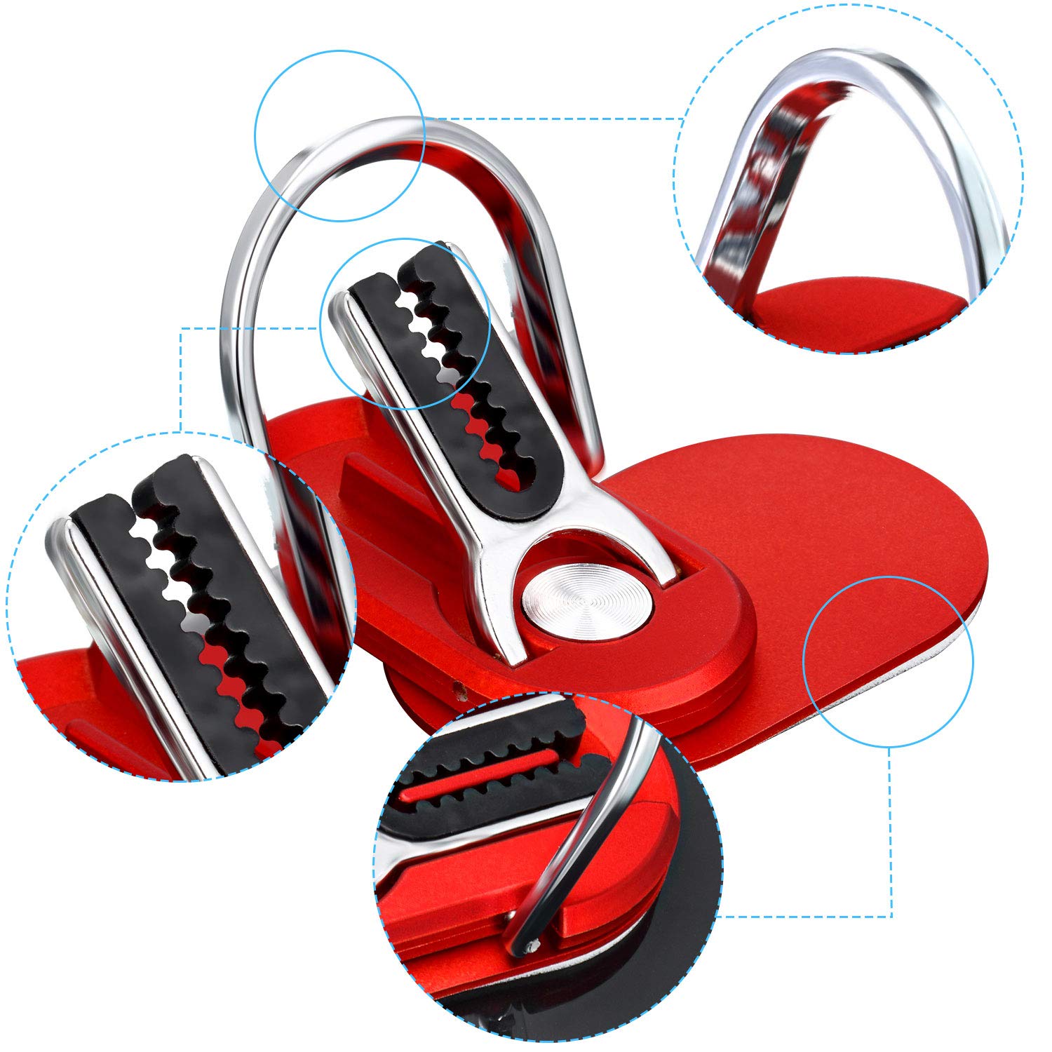 Frienda 6 Pieces 3-In-1 Multipurpose Mobile Phone Bracket Holder 360 Degree Rotation Cell Phone Ring Stand For Car Home, 5 Colors