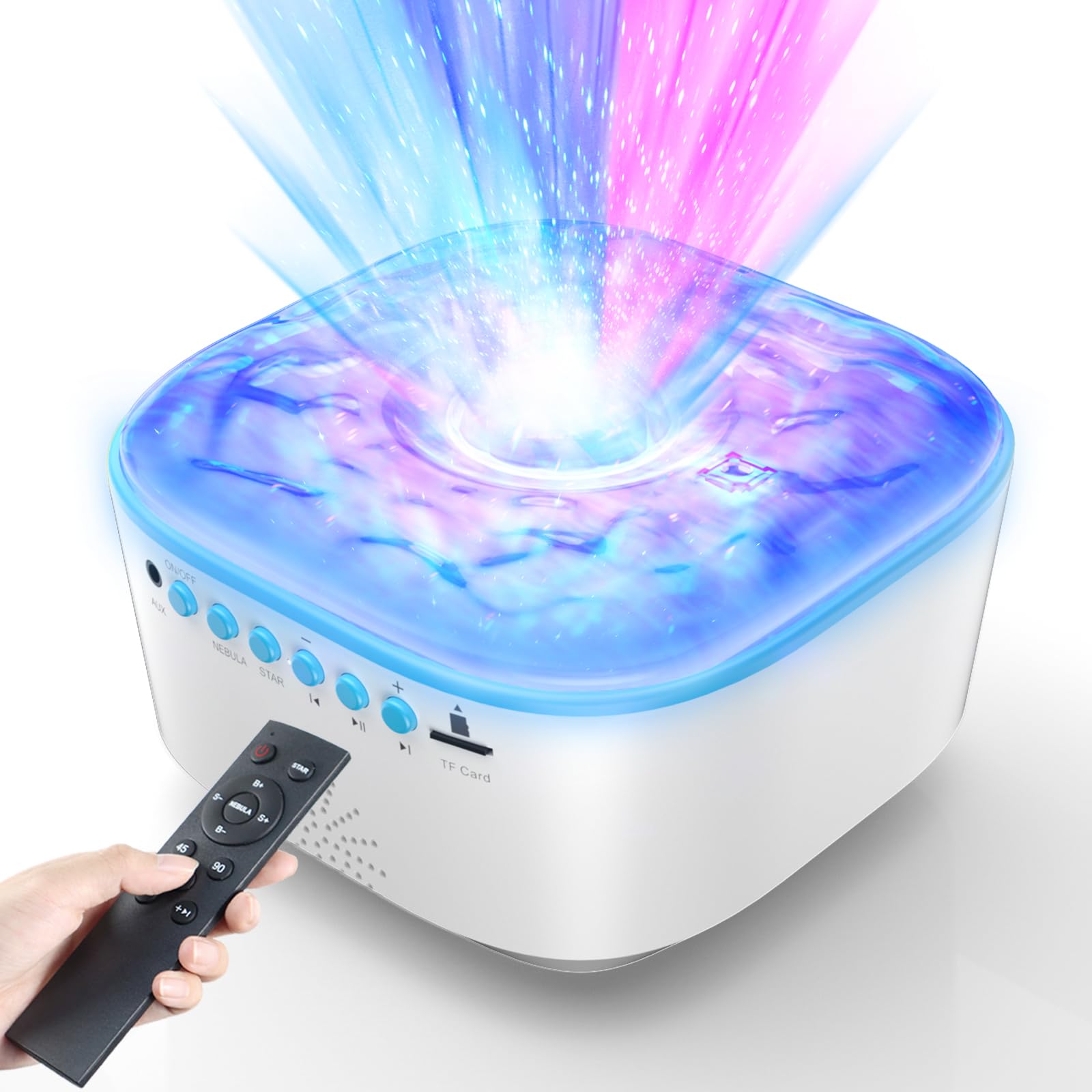 Juzihao Star Projector Galaxy Night Light With Remote Control, Timer, Bluetooth Speaker, Led Aurora Lights Projector For Ceiling 8 Lighting For Kids Adults Bedroom/Room Decor/ Christmas, Birthday