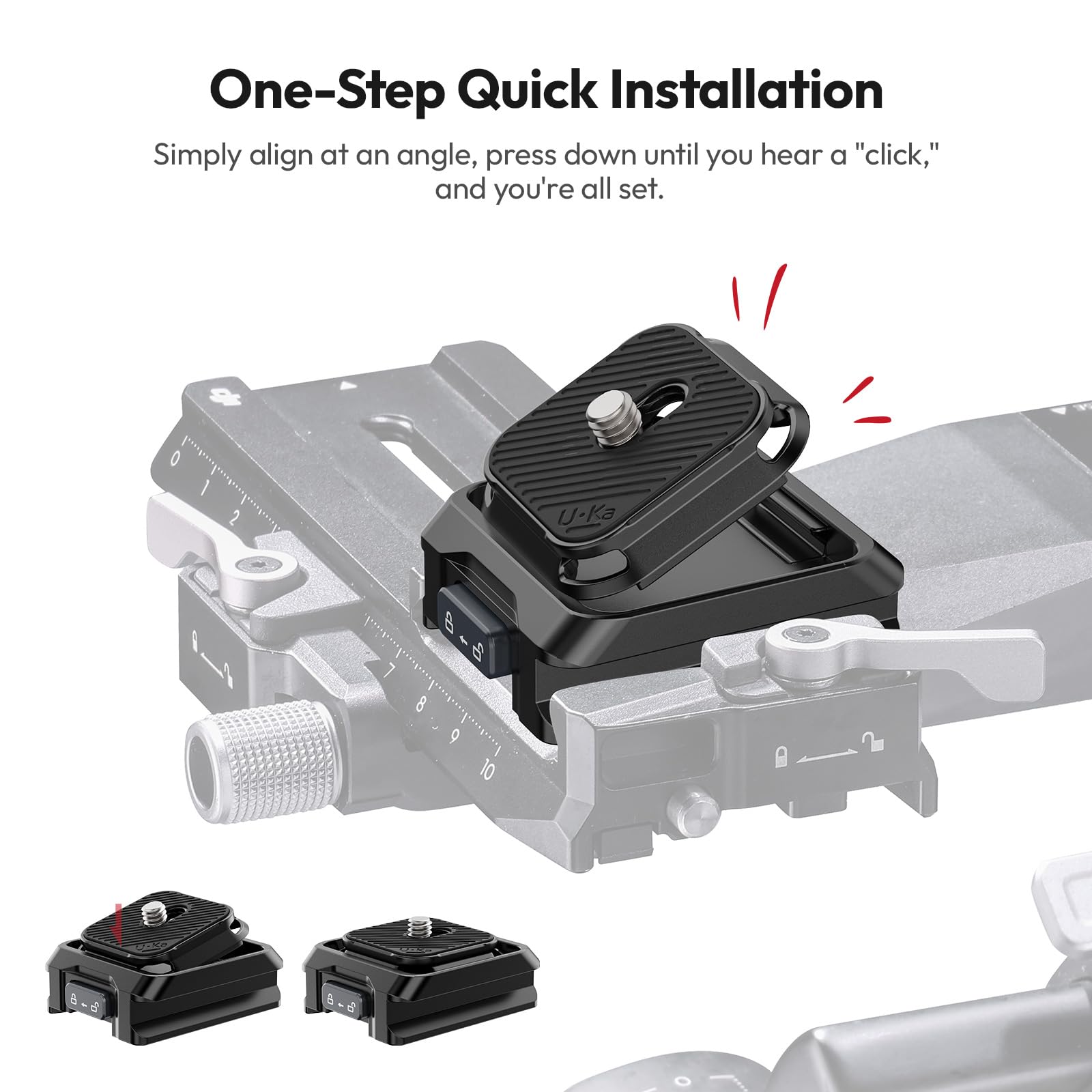 Ulanzi Co19 Adjustable Sling Handgrip Gimbal Handle+Uka Camera Quick Release Plate And Base Kit C007