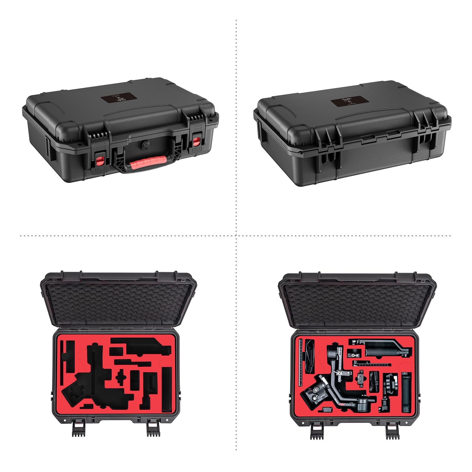 Camnoon Portable Storage Box Travel Hardshell Carrying Case With Top Carry Handle Shoulder Strap Shock-Proof Waterproof Replacement For Dji Rs 4/ Rs 4 Pro Gimbal Stabilizer