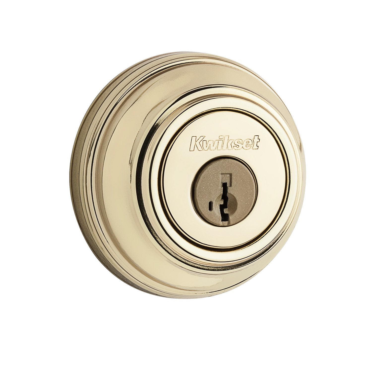 Kwikset 980 Single Cylinder Deadbolt Featuring Smartkey In Polished Brass