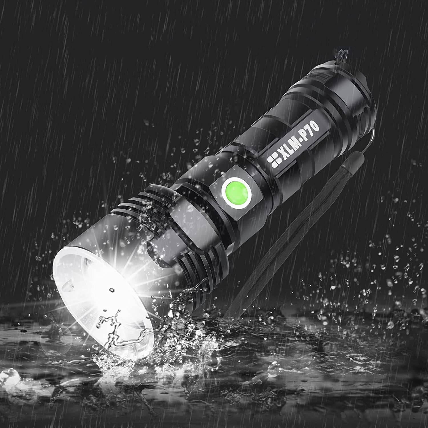 Aqtoysamz Rechargeable Flashlights High Lumens, 100000 Lumen Super Bright Led Utility Flashlight 3 Modes High Power Waterproof Flashlightsfor Camping/Outdoor/Emergency Flashing And Everyday Use