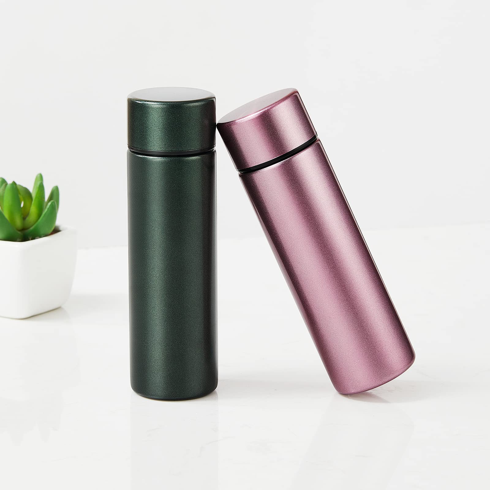 Pack Of 2 Cute Thermos Water Bottle - 5 Oz Mini Insulated Stainless Steel Bottle - Keeps Cold