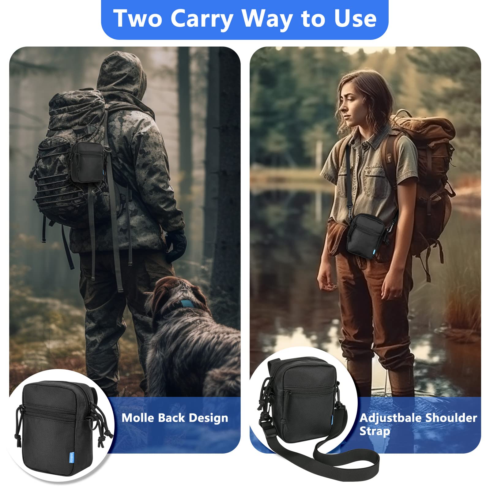 Xxerciz Protective Case Compatible With Fvtga Night Vision Goggles, Nylon Travel Bag For Night Vision Binoculars, Soft Linner Shoulder Strap, Side Pocket For Sd Card, Data Cable, Manual (Case Only)