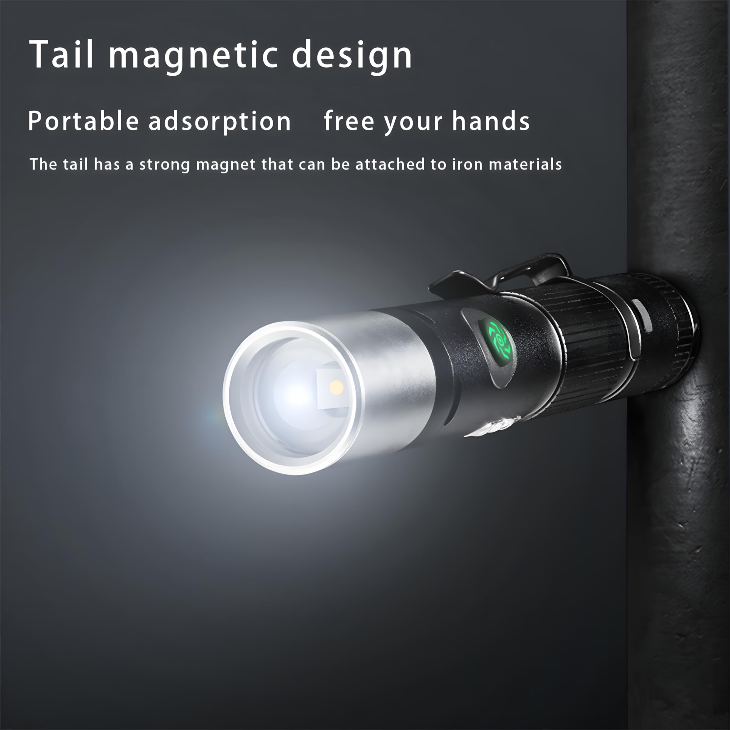 Pasiion Rechargeable Edc Pocket Flashlight-Small Led Flash Light With 500 Lumens, Zoomable Usb-C Charging Edc Light, Multi-Color Side Lights, Emergency Alarm,Ipx5 Waterproof For Home, Camping And Emergencies