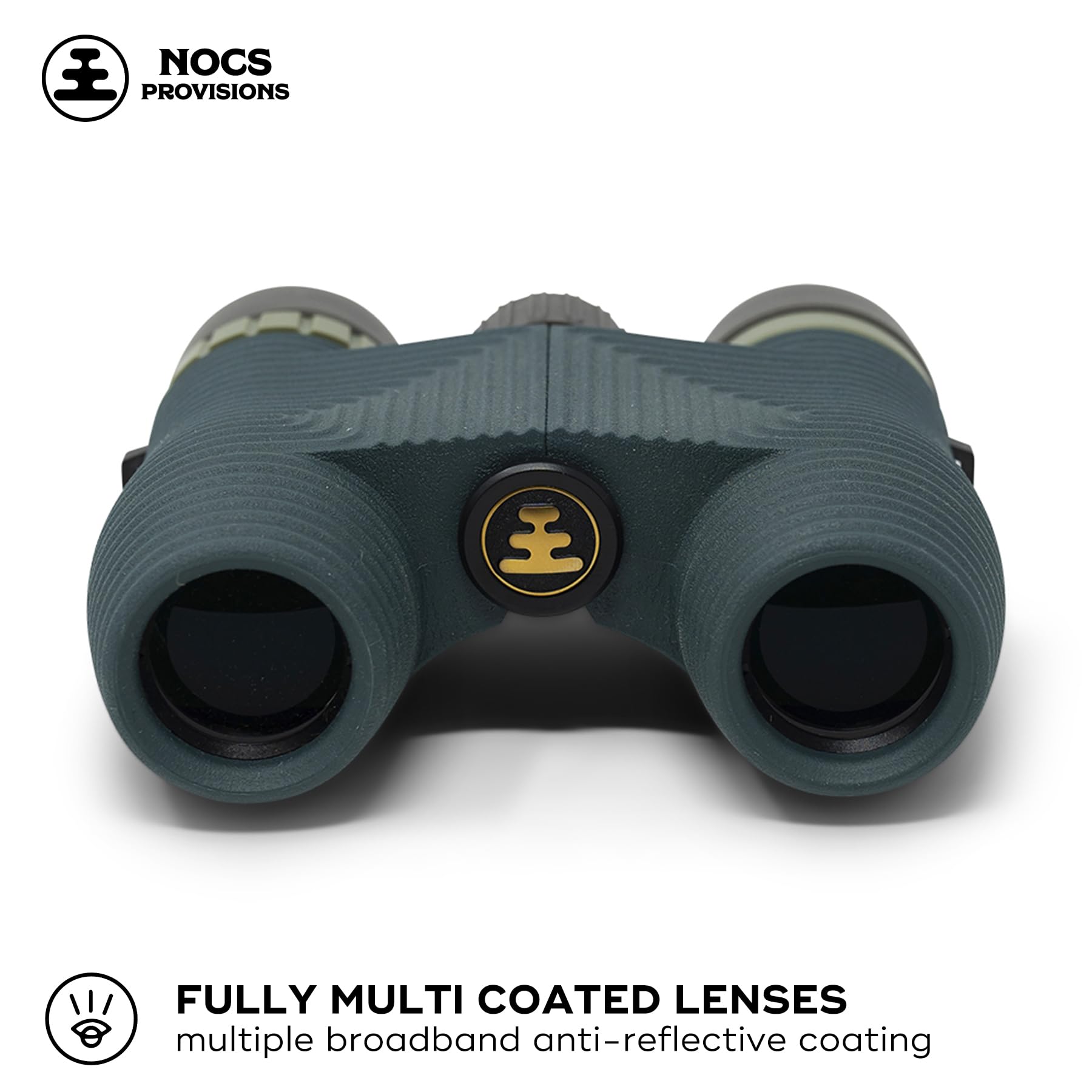 Nocs Provisions Standard Issue 8X25 Waterproof Binoculars, 8X Magnification, Bak4 Prism, Wide View Multi-Coated Lenses For Bird Watching, Hiking & Backpacking - Cypress Green Ii